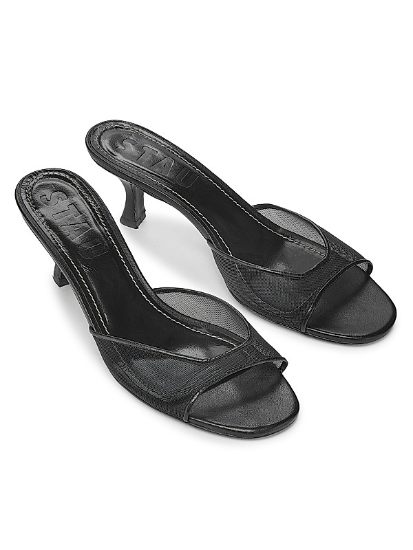 Shop Staud Brigitte 55MM Mesh Mules | Saks Fifth Avenue Shop Staud Brigitte 55MM Mesh Mules | Saks Fifth Avenue