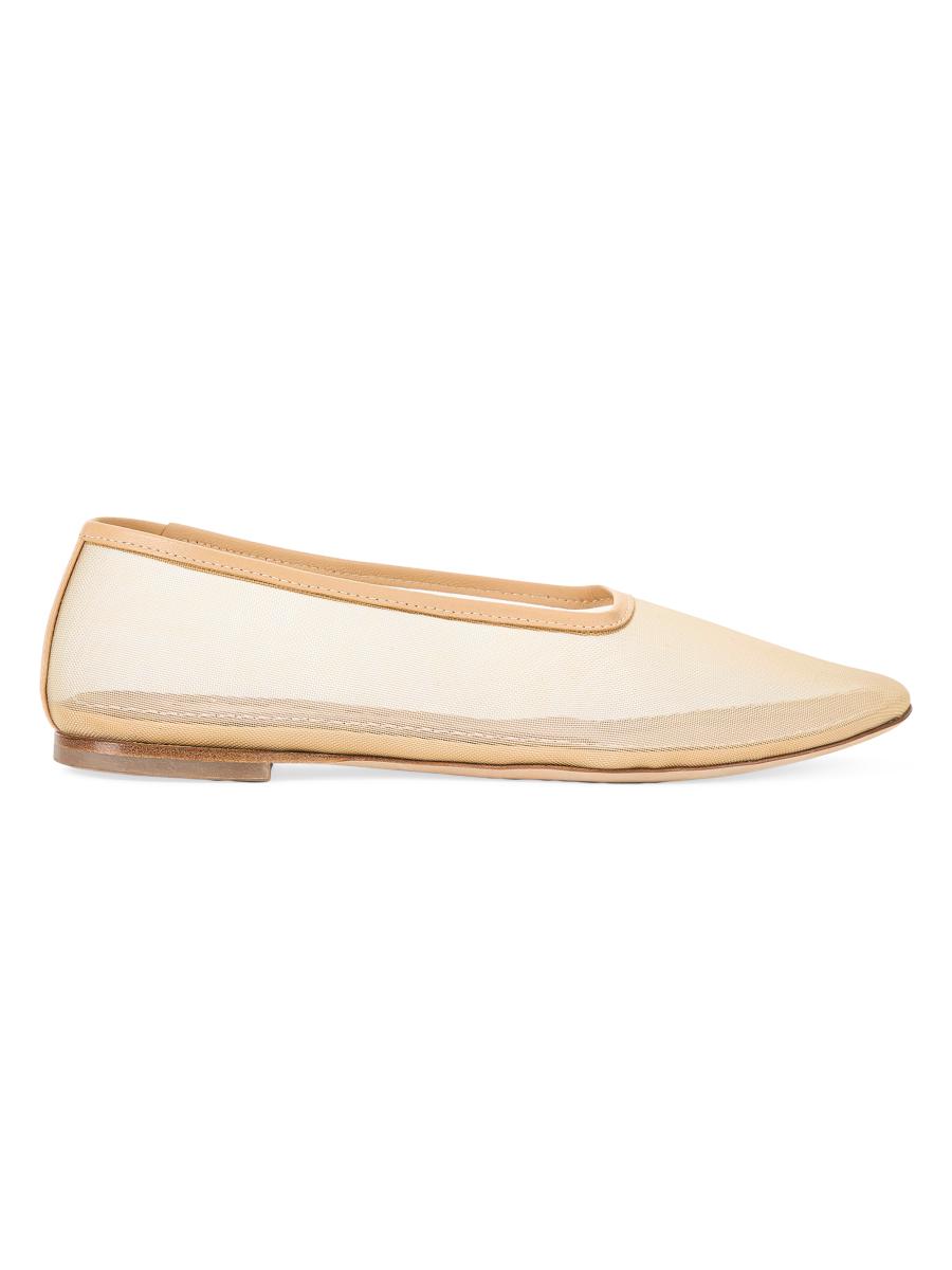 【新品・未使用】STAUD FLUFF BALLET FLAT STAUD_ALBABALLET_NATURAL_ECOMM