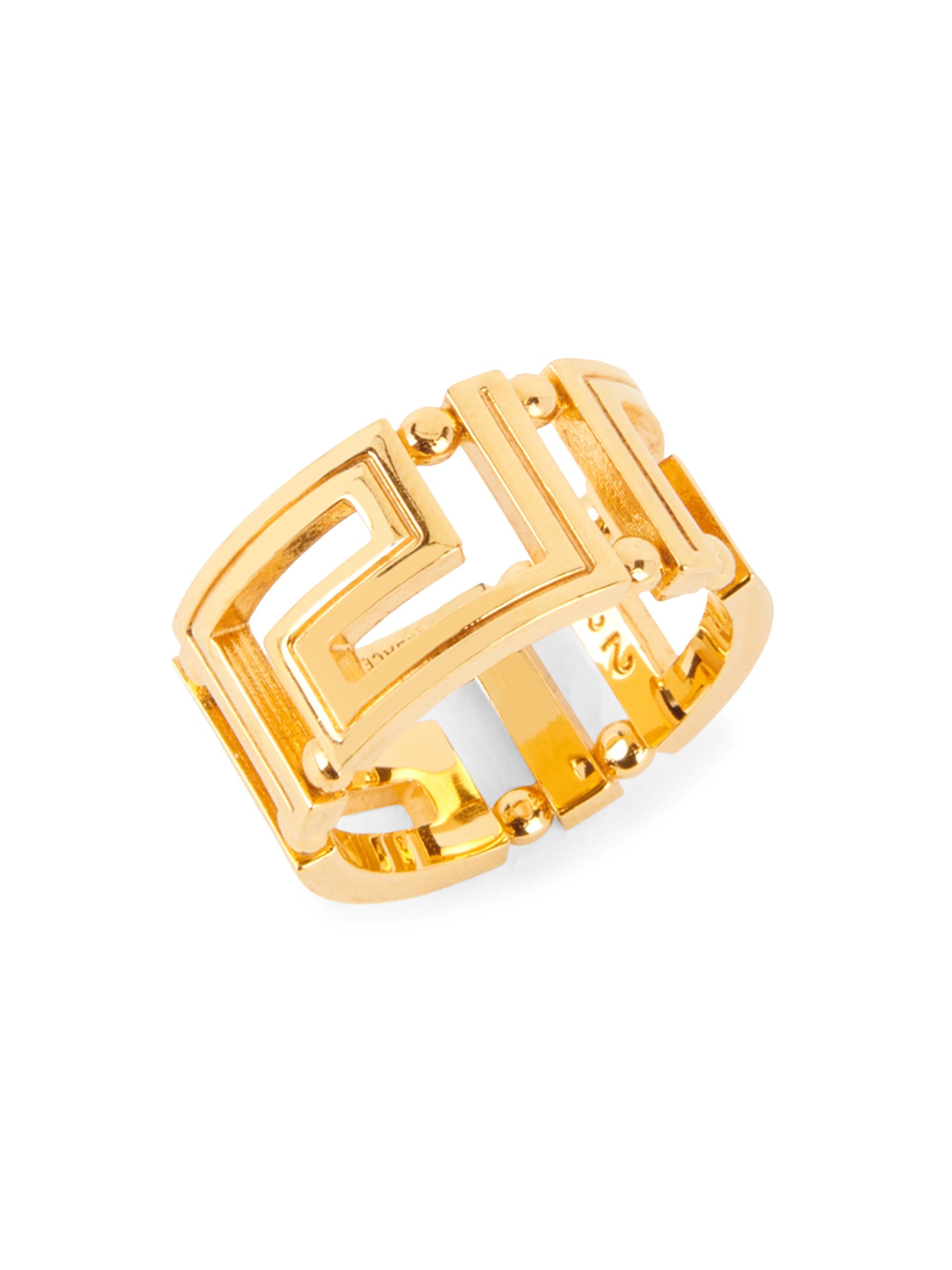 Versace Women's Goldtone Greca Ring -  Gold
