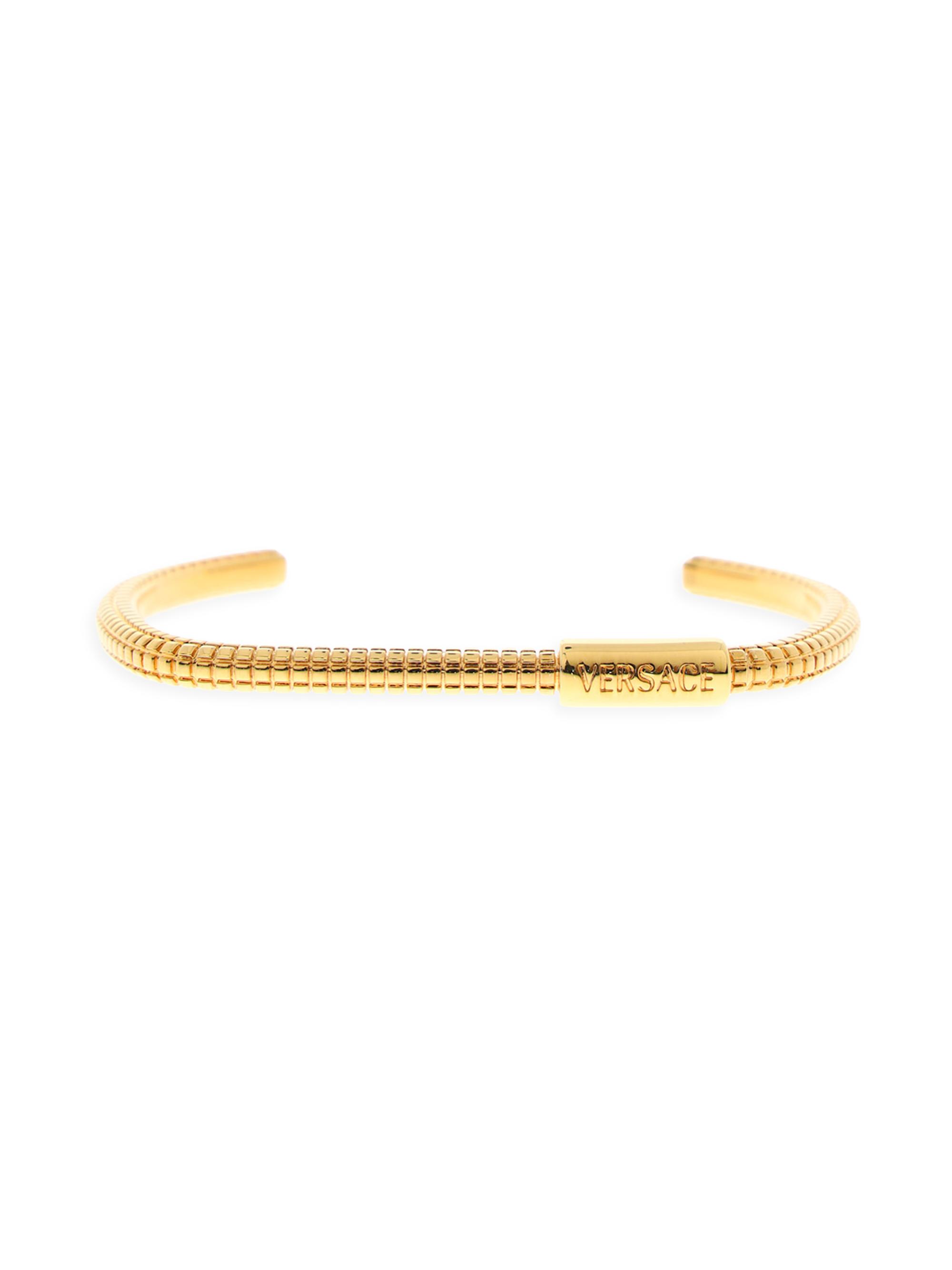 Versace Women's Goldtone Logo Cuff -  Gold