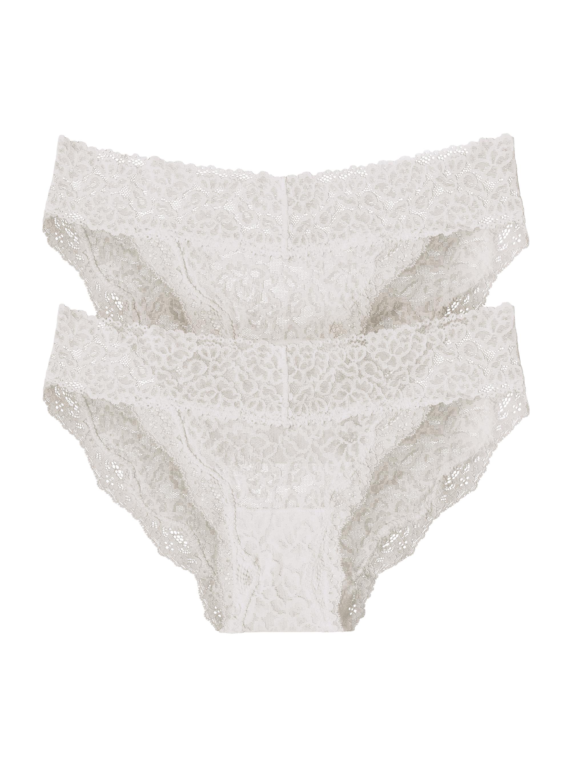 LoveSuze Women's Stretch Lace Brief Set - Taupe