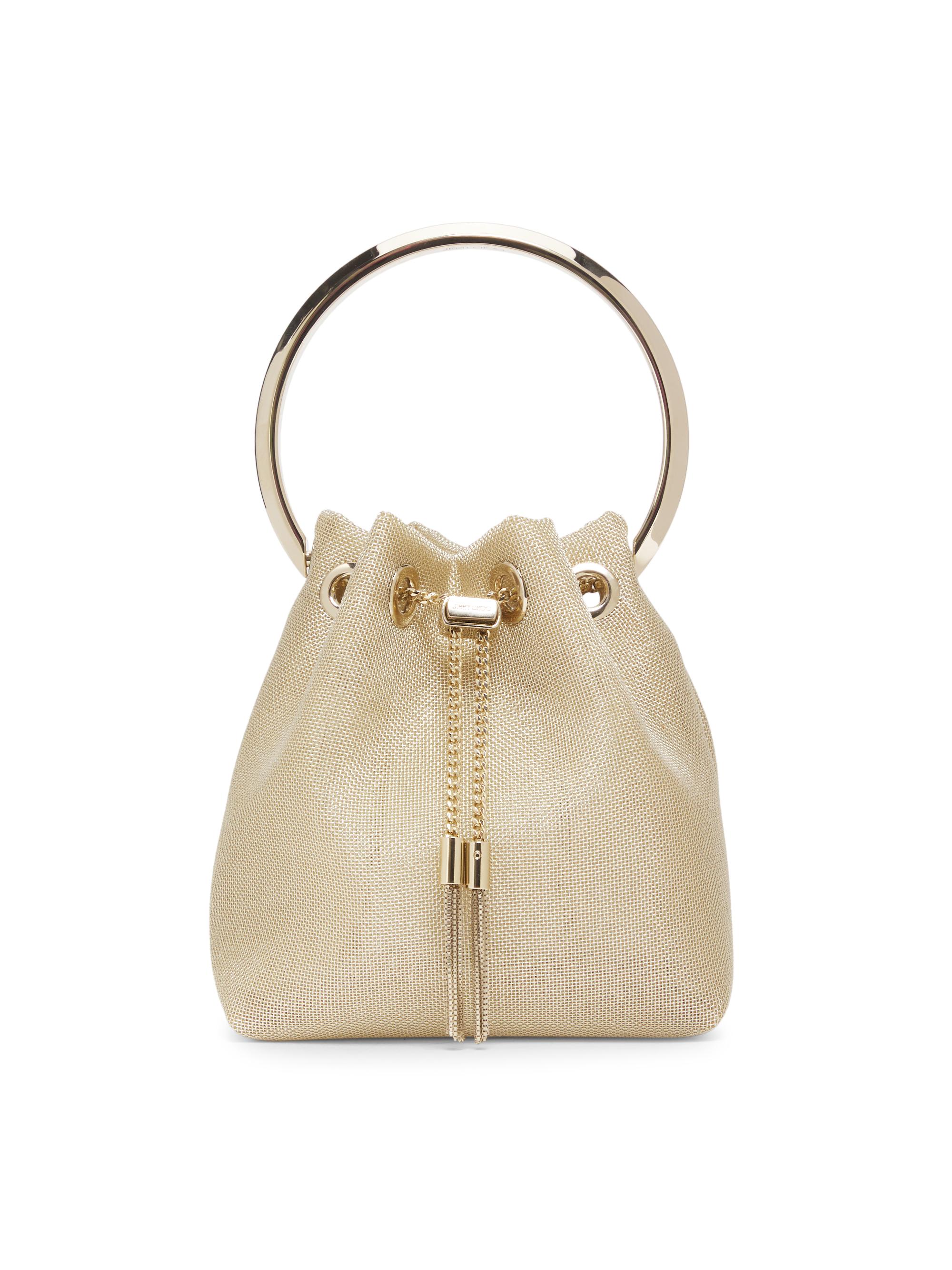 Jimmy Choo Bon Bon Metallic Mesh Top Handle Bag | Saks Fifth Avenue