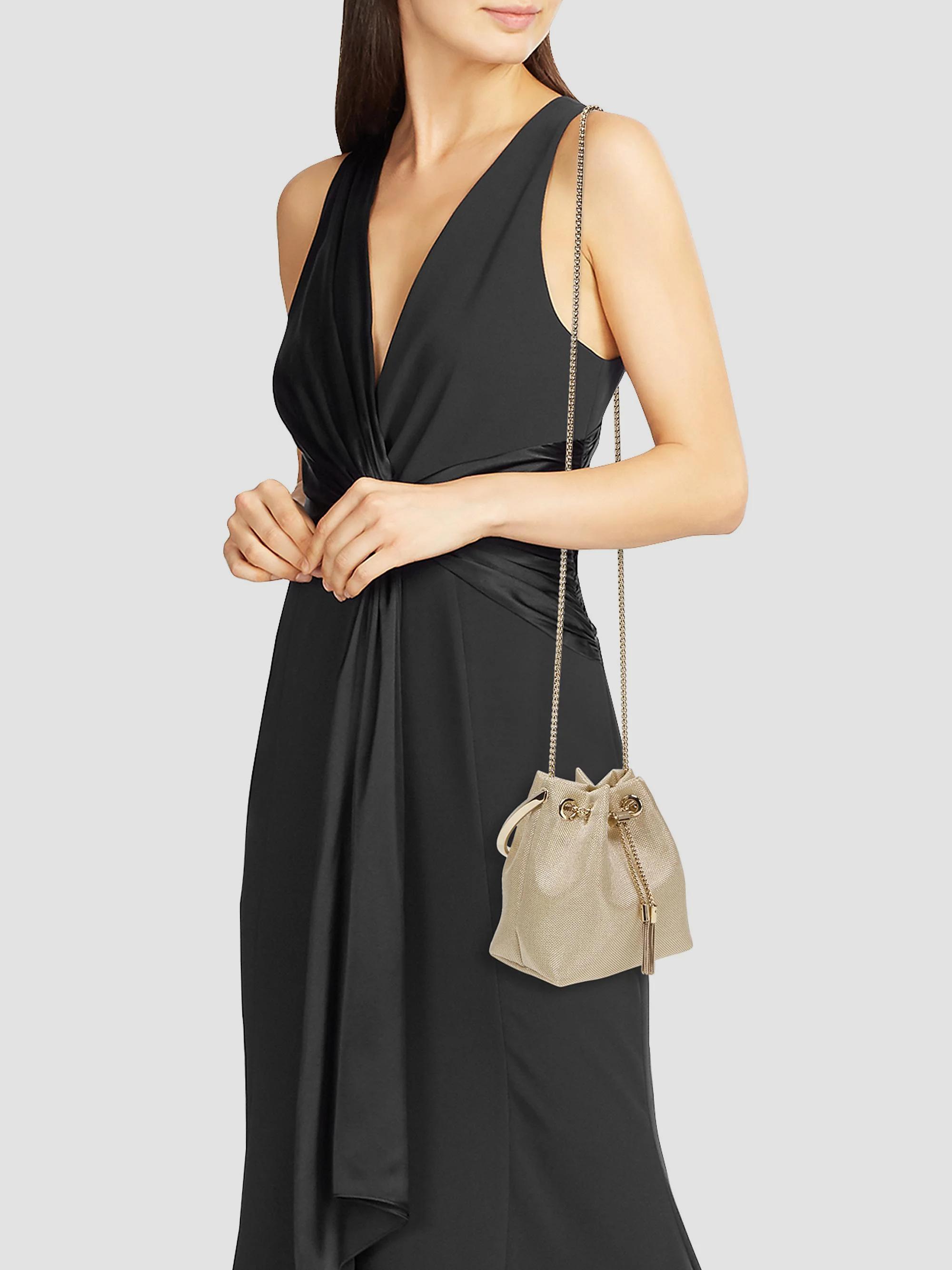 Jimmy Choo Bon Bon Metallic Mesh Top Handle Bag | Saks Fifth Avenue
