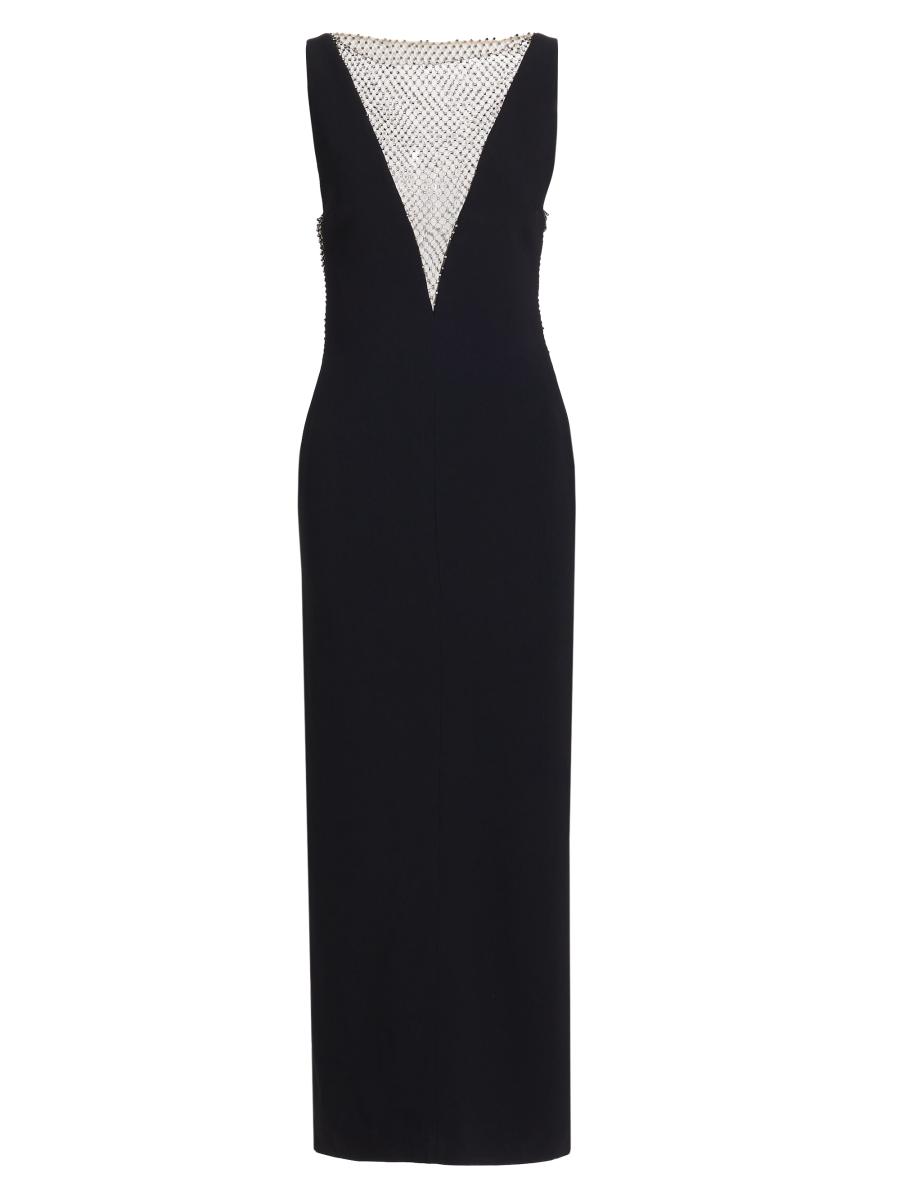 Stella McCartney Crystal-Embellished Illusion Mesh Gown