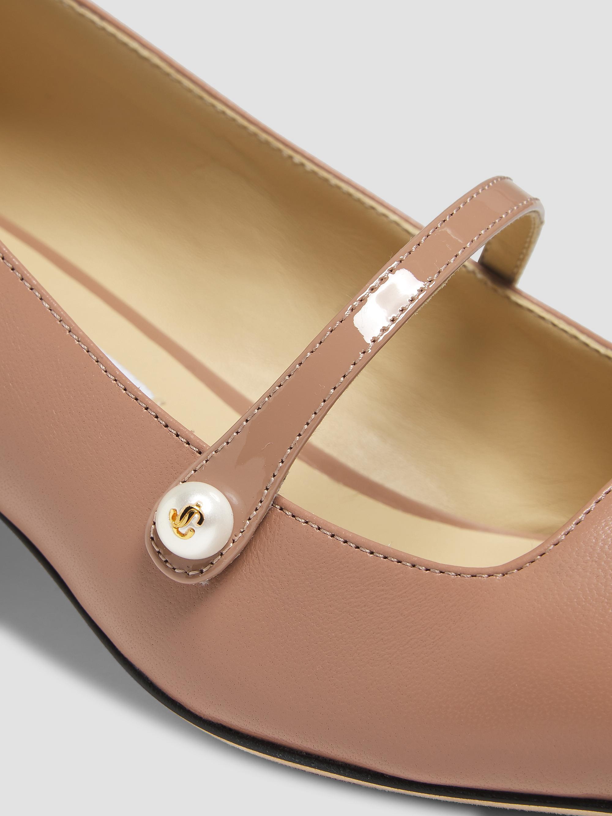 Jimmy Choo Elisa 45MM Pearl-Embellished Leather Pumps | Saks Fifth