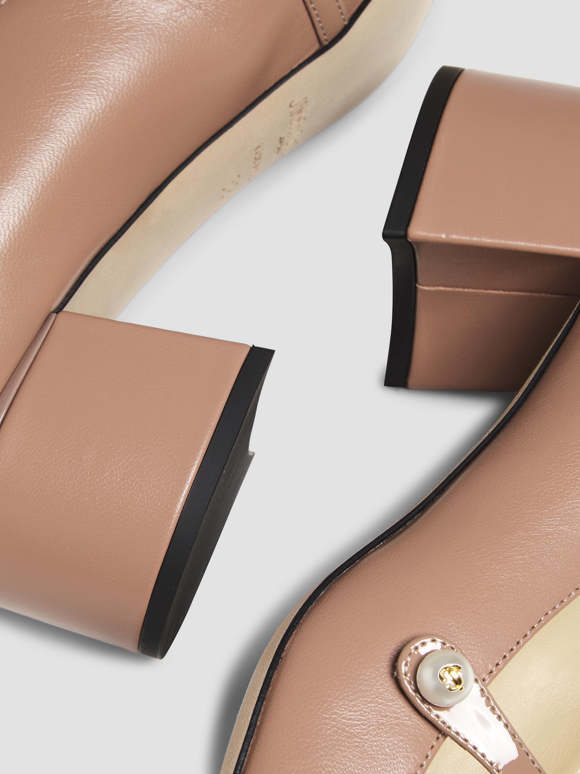 Jimmy Choo Elisa 45MM Pearl-Embellished Leather Pumps | Saks Fifth