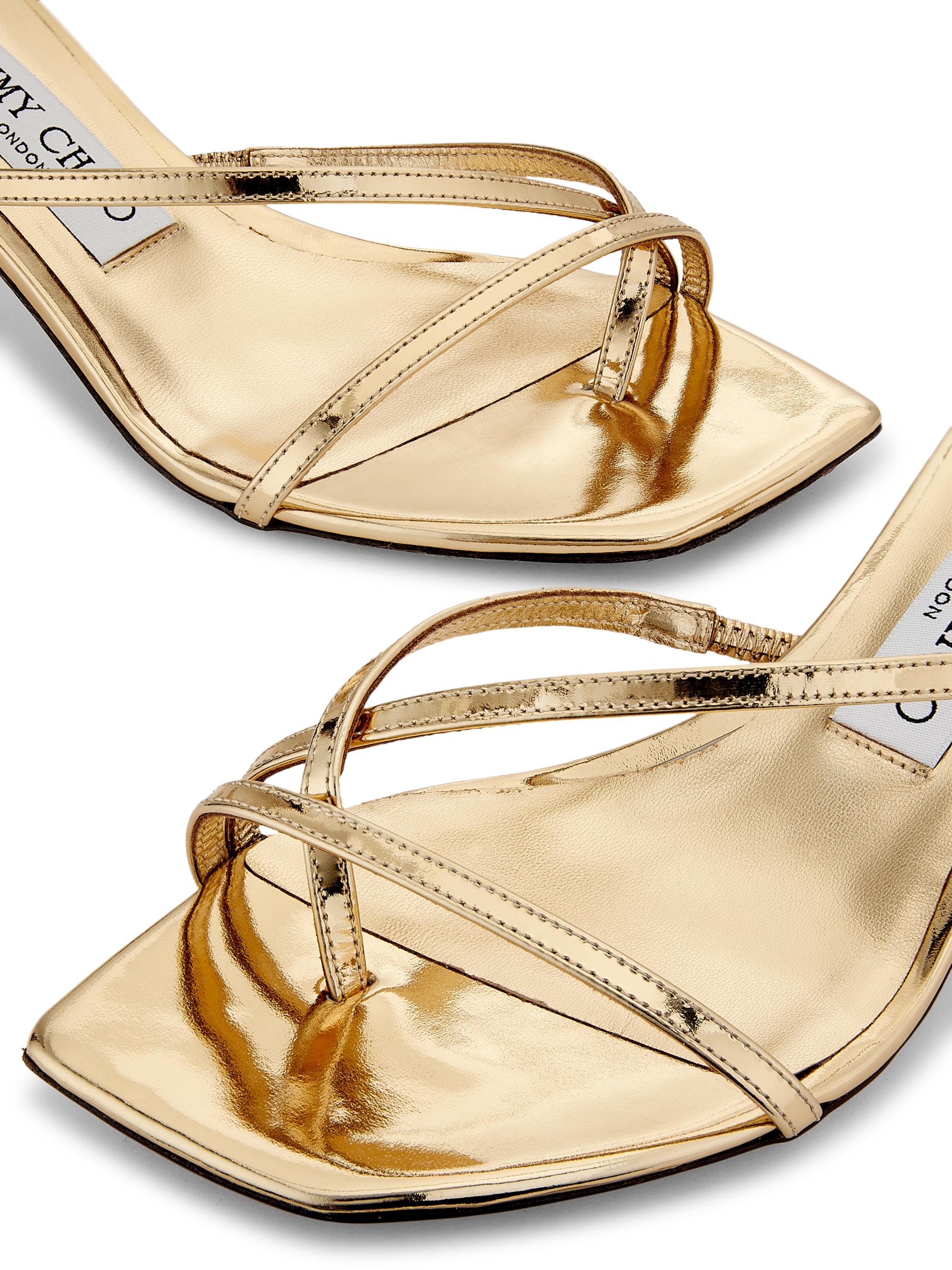 chu〜××さま　50本 Jimmy Choo Etana 50MM Metallic Leather Sculptural-Heel Sandals