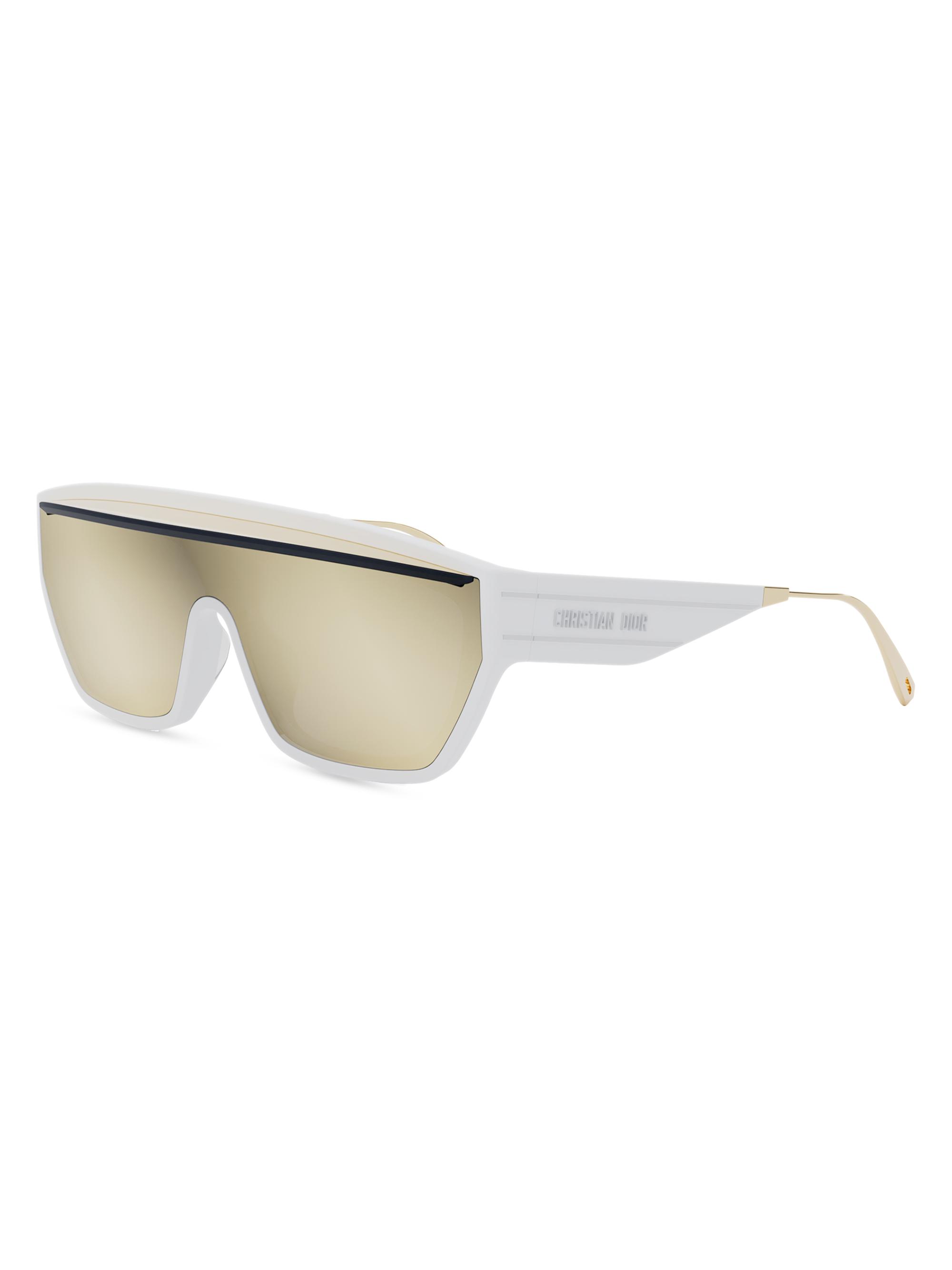 Dior Women's Club M7U Mask Sunglasses - White Gold Mirror