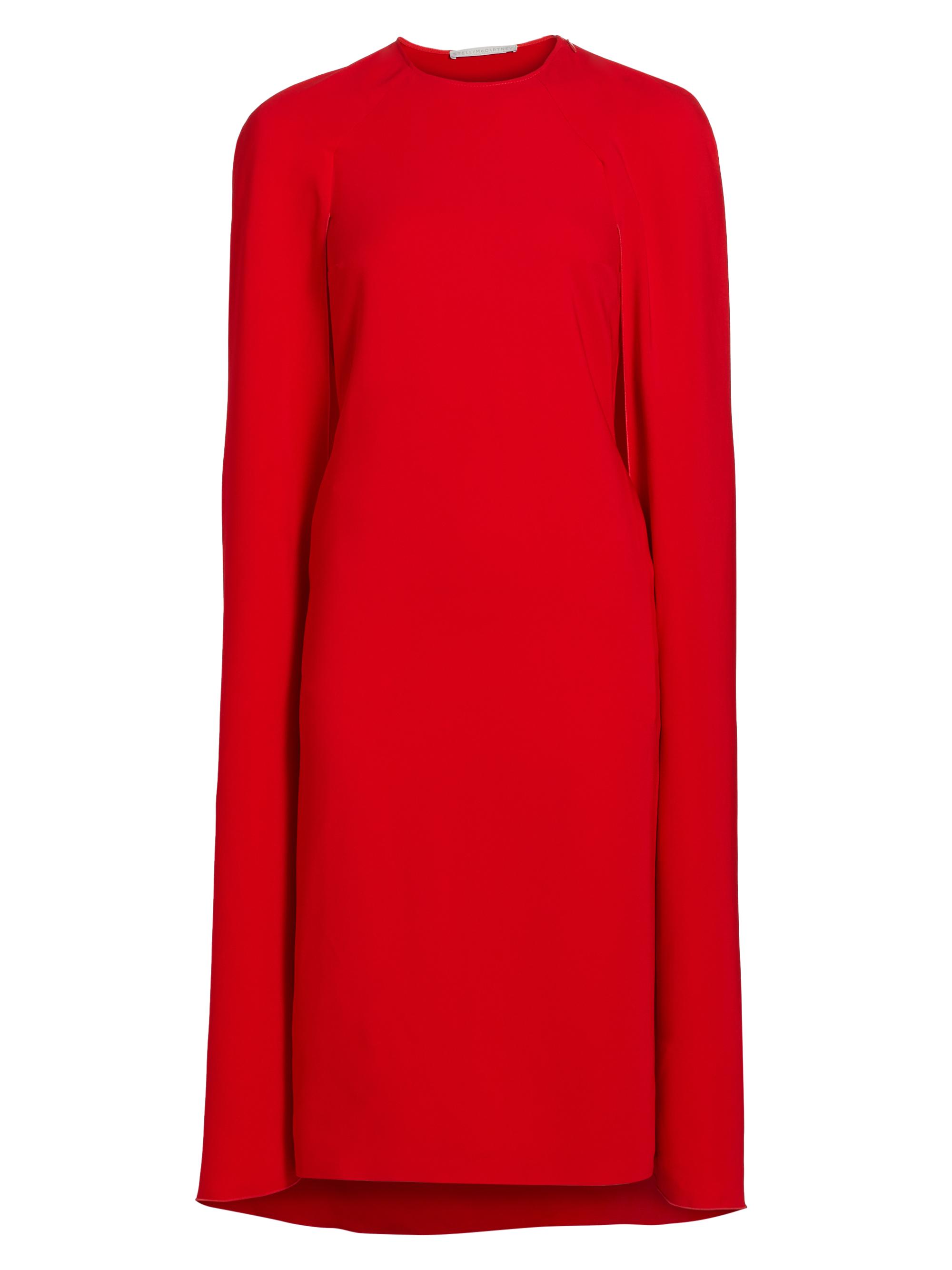 Stella McCartney Women's Knee-Length Cape Dress - Lipstick Red