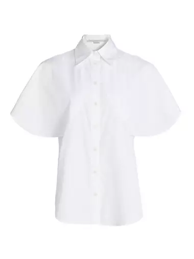 Cotton Round-Sleeve Shirt