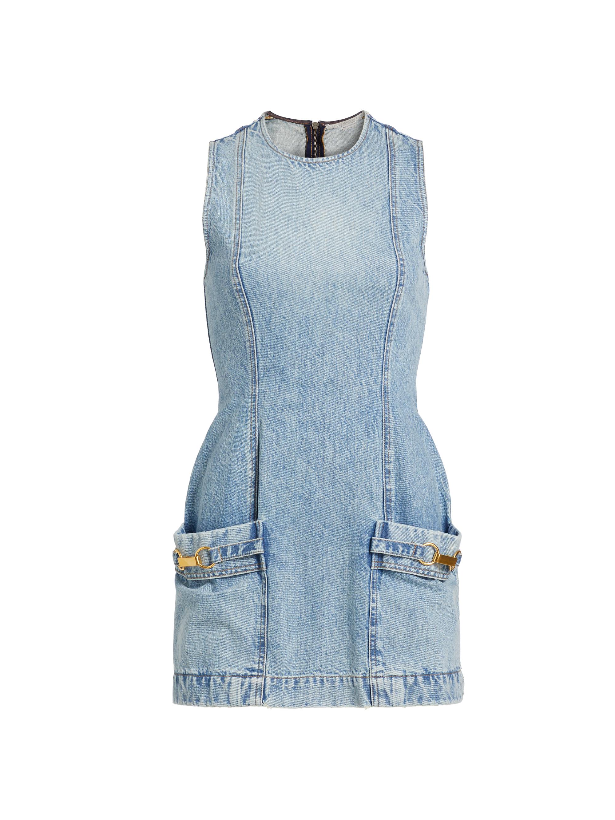 Stella McCartney Women's Sleeveless Denim Minidress - Vintage Blue Denim