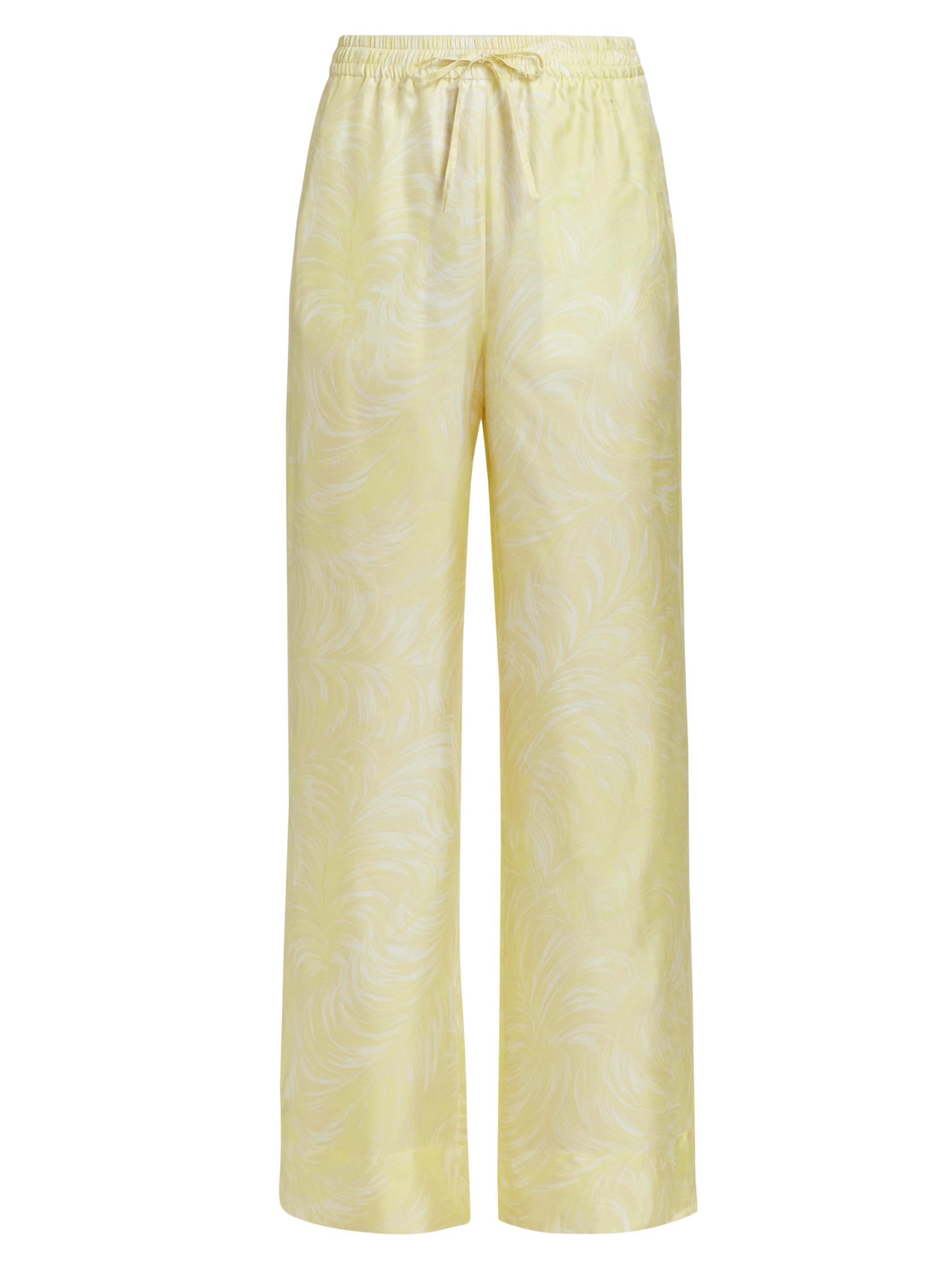 Stella McCartney Women's Feather Silk Pajama Pants - Lime