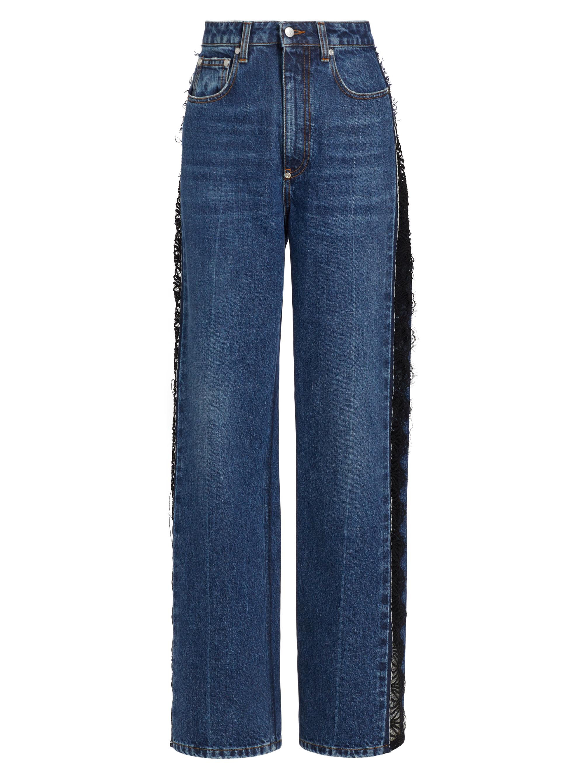 【美品】Stella McCartney パネルストレートジーンズ　27 Paneled high-rise wide-leg jeans in blue - Stella Mc Cartney