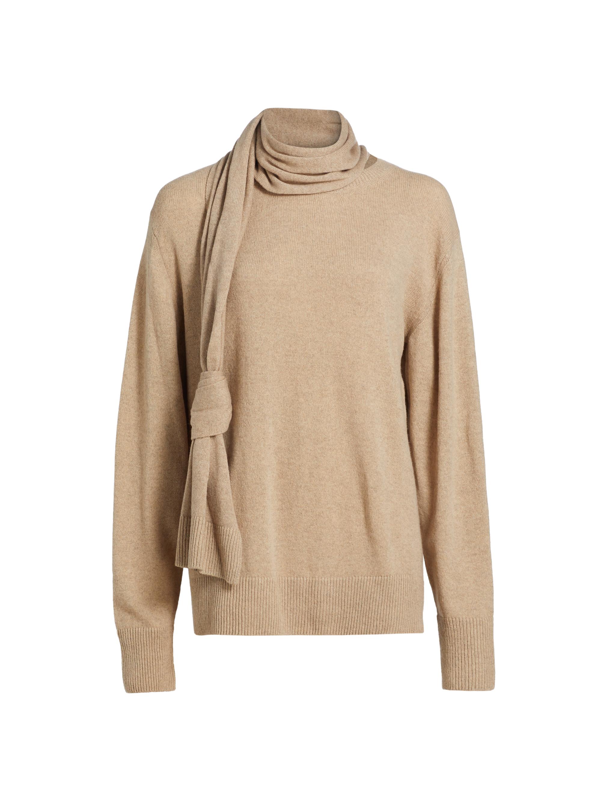 Stella McCartney Women's Cashmere-Wool Scarf Sweater - Beige