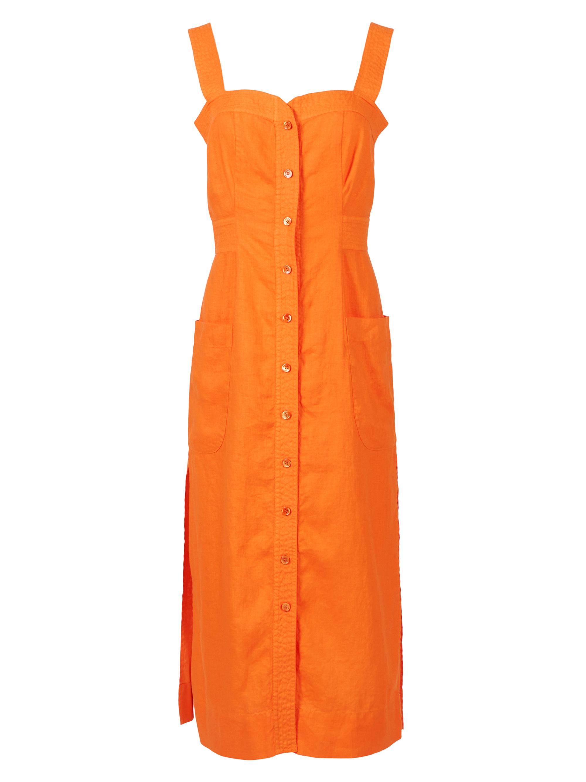 Equipment Women's Josefina Sweetheart-Neck Midi-Dress - Celosia Orange