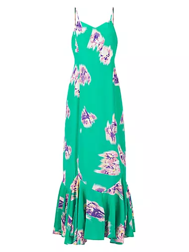 Adina Floral Silk Maxi Dress