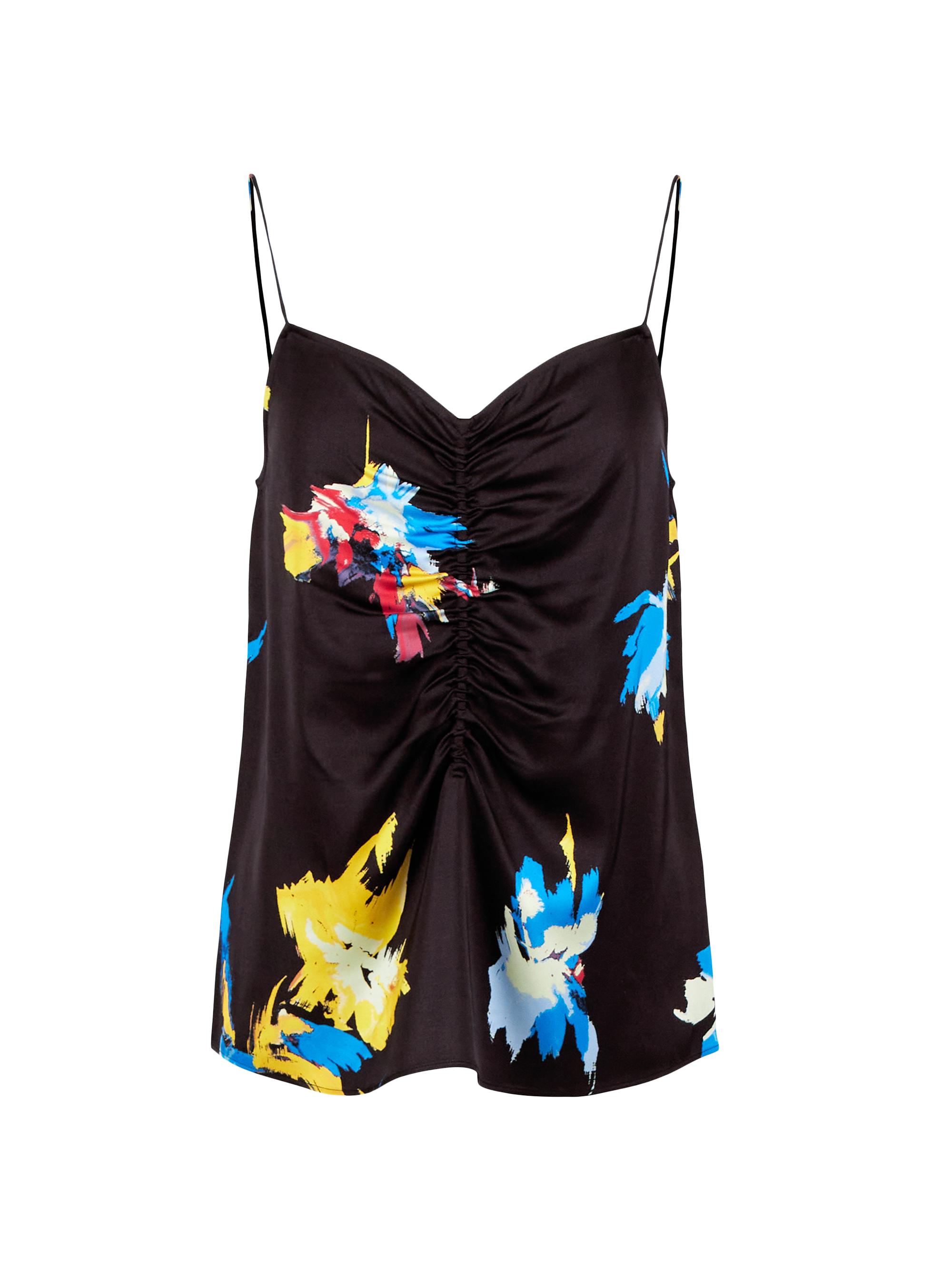 Equipment Women's Lexi Floral Cinched Top - True Black Multi