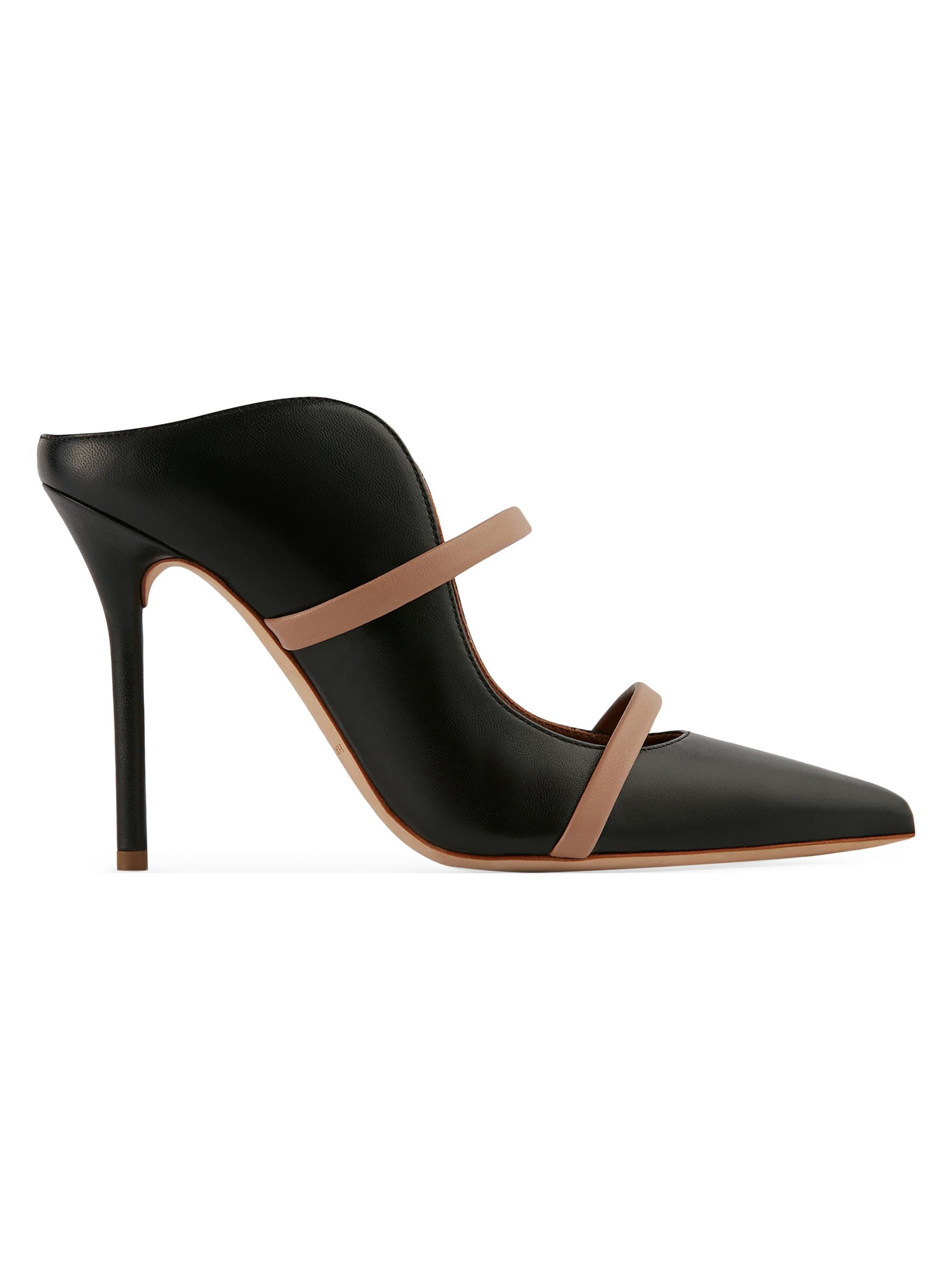 Malone Souliers Women's Maureen 100MM Leather Mules - Black