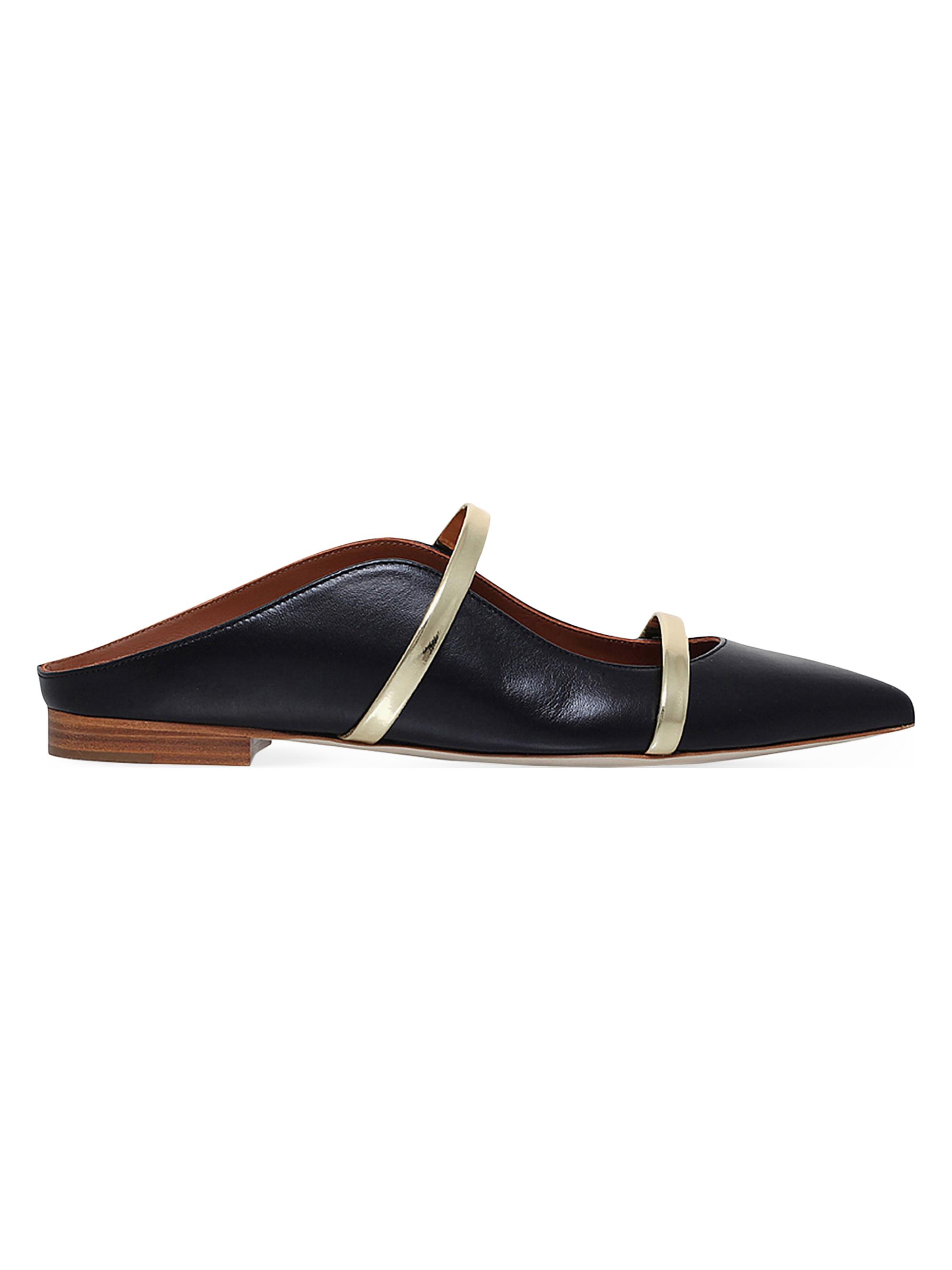 Malone Souliers Women's Maureen Leather Flat Mules - Black