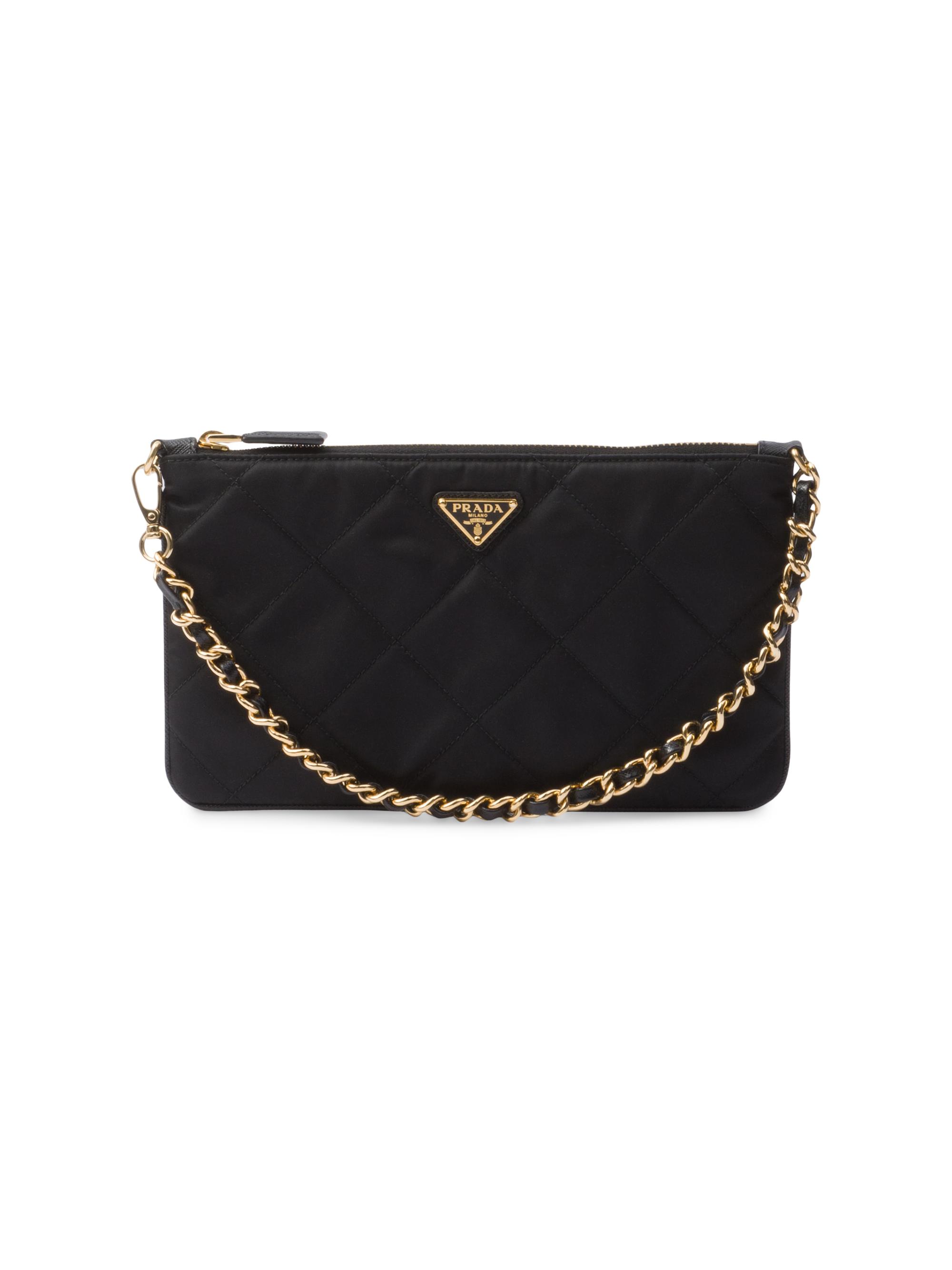 Prada Women's Re-Nylon Quilted Pouch - Black