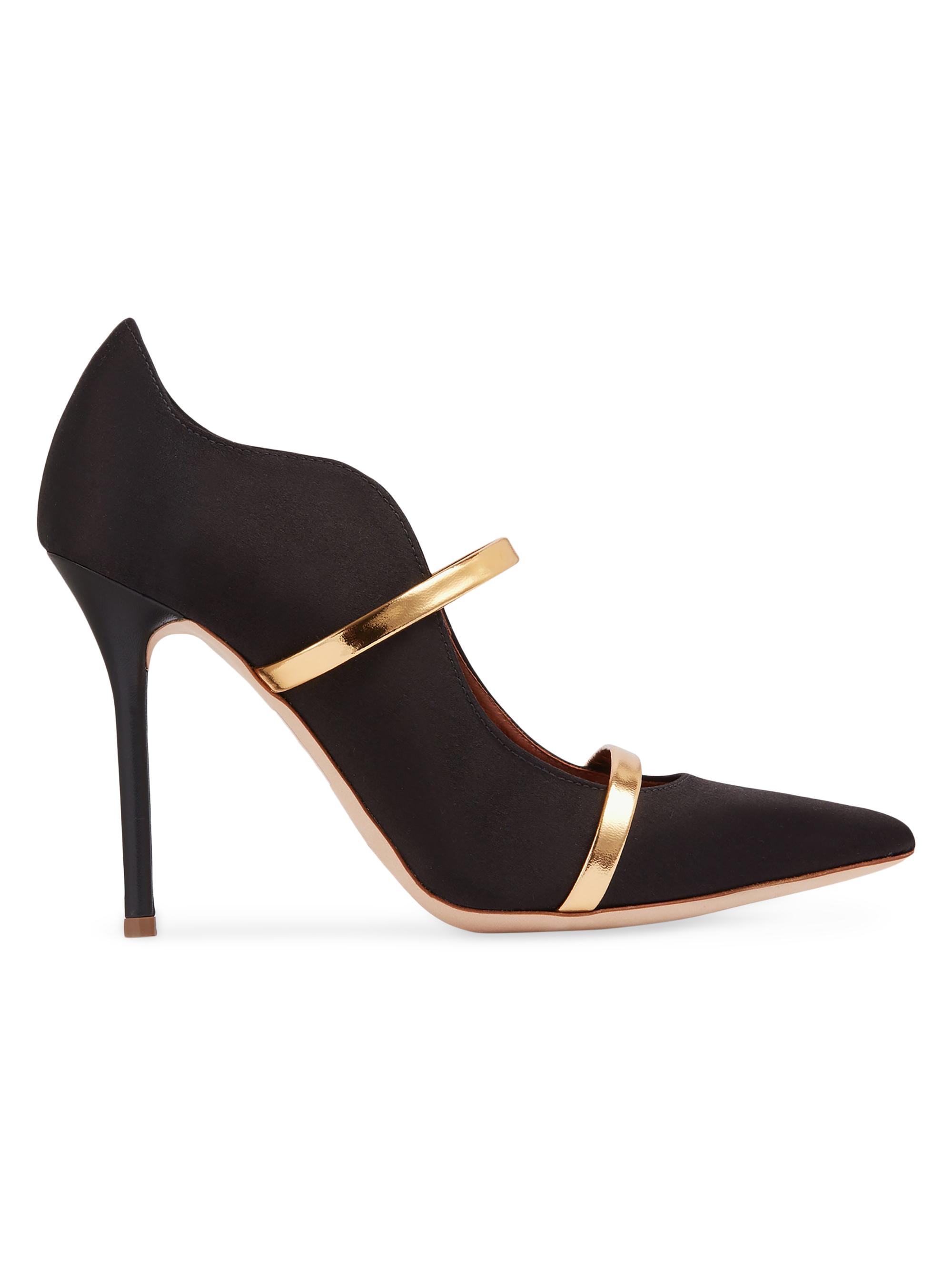 Malone Souliers Women's Maureen 100MM Satin Stiletto Pumps - Black