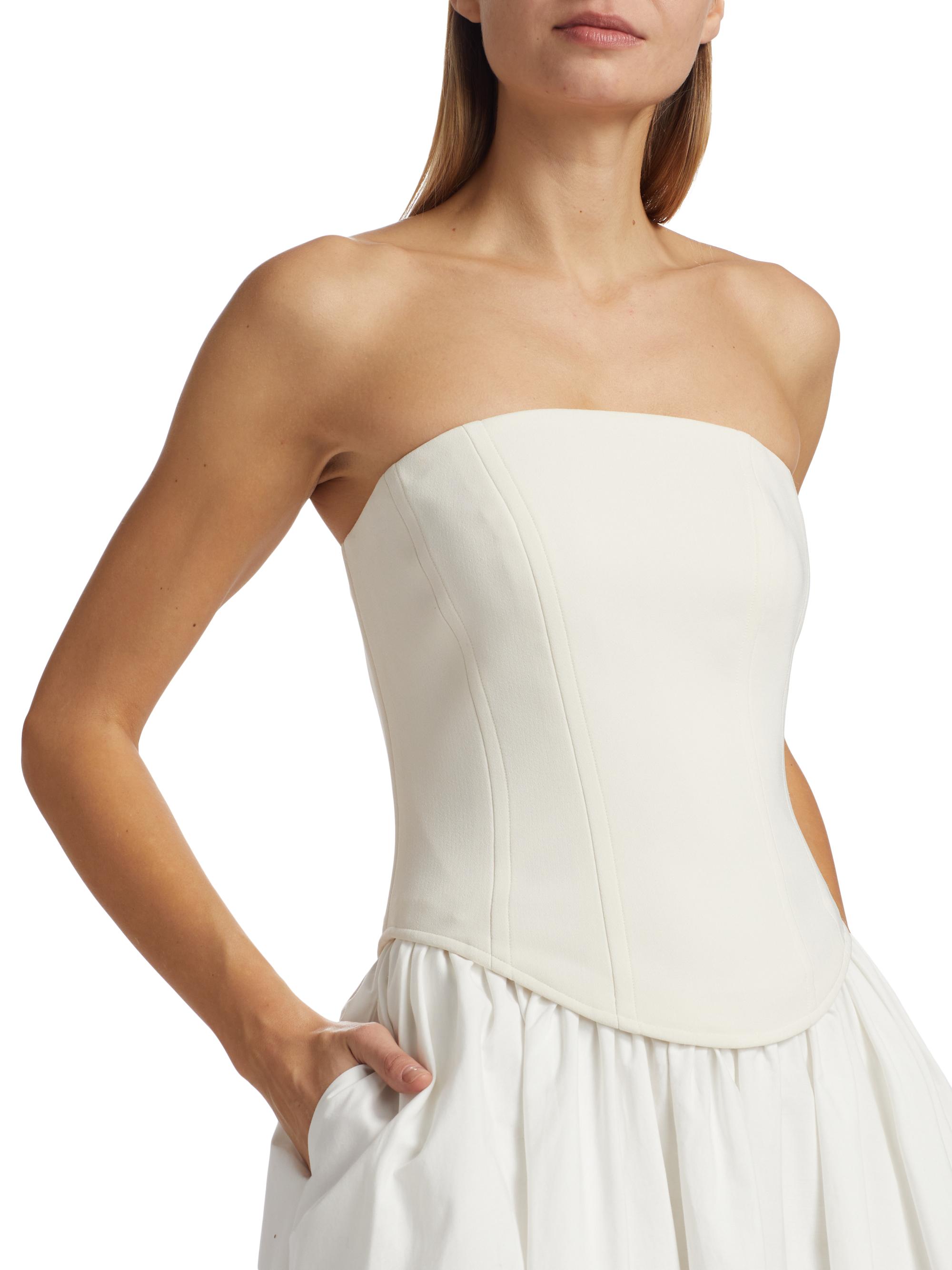 toccin melody corset combo midi dress Toccin Melody Floral Cotton Corset Midi-Dress