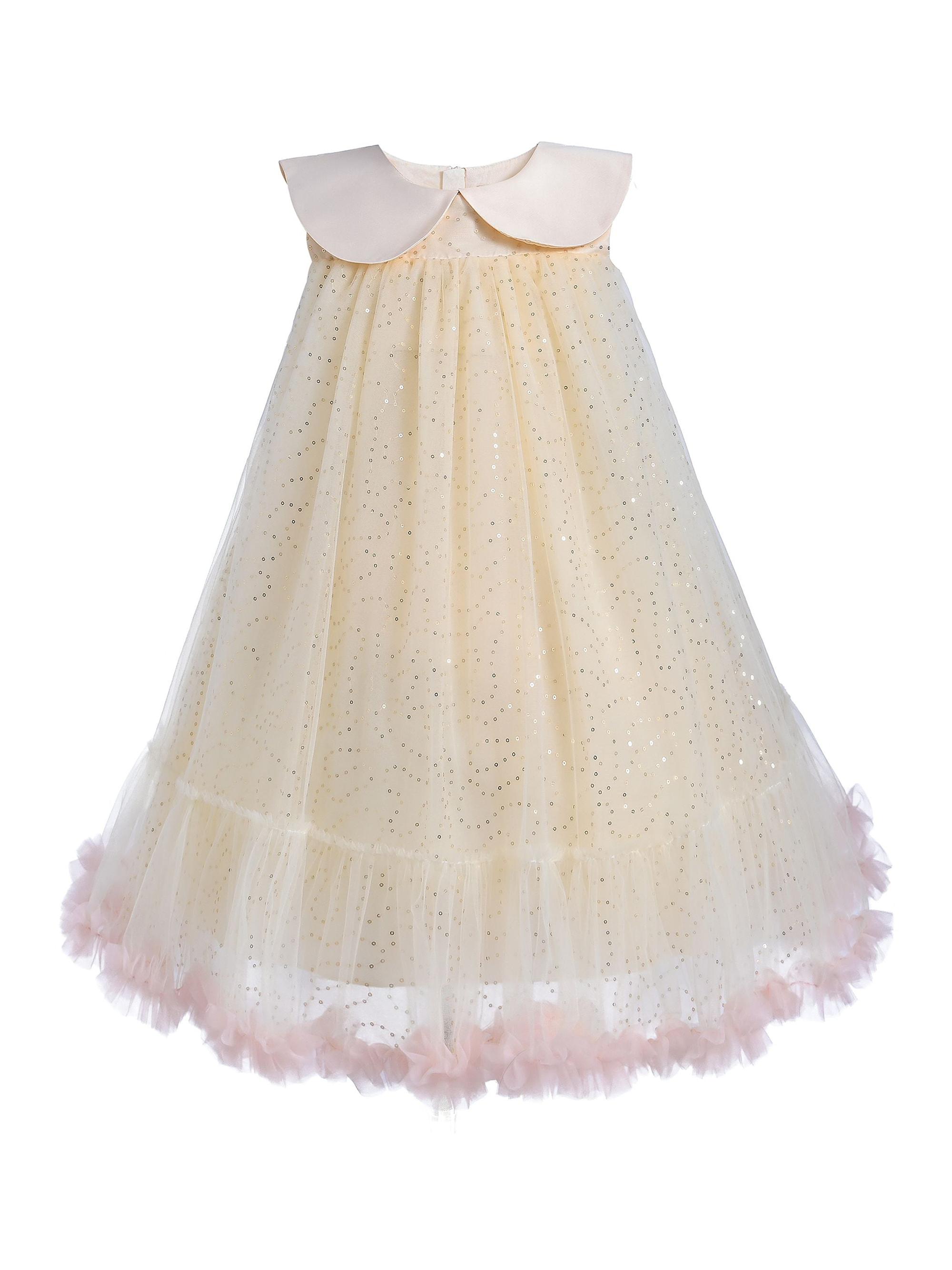 Tulleen Little Girl's & Girl's Caledonia Dress - Champagne