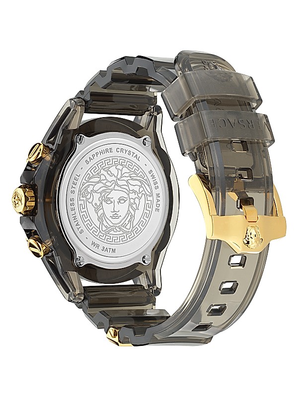 Shop Versace Icon Active Silicone Chronograph Watch/44MM Shop Versace Icon Active Silicone Chronograph Watch/44MM