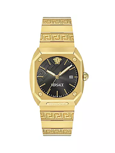 Antares IP Yellow Gold-Plated Stainless Steel Bracelet Watch/44x41.5MM
