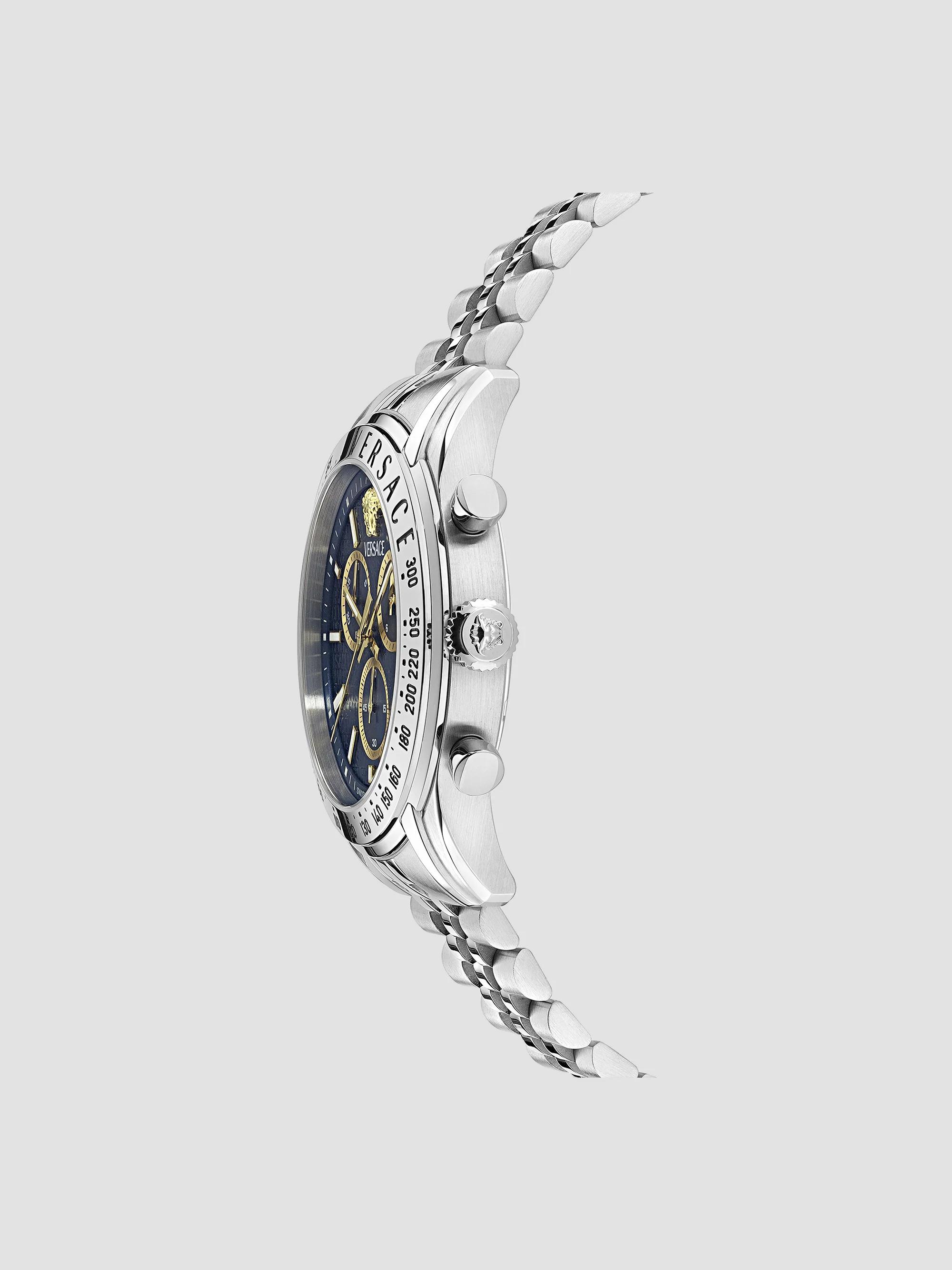 ◆タチカワ◆バーチカル◆W155×H198◆O-2606BL3◆ Versace Chrono Master Stainless Steel Bracelet Watch/44MM | Saks
