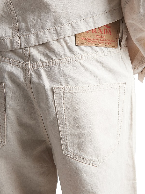 Shop Prada Five-Pocket Chambray Jeans | Saks Fifth Avenue Shop Prada Five-Pocket Chambray Jeans | Saks Fifth Avenue