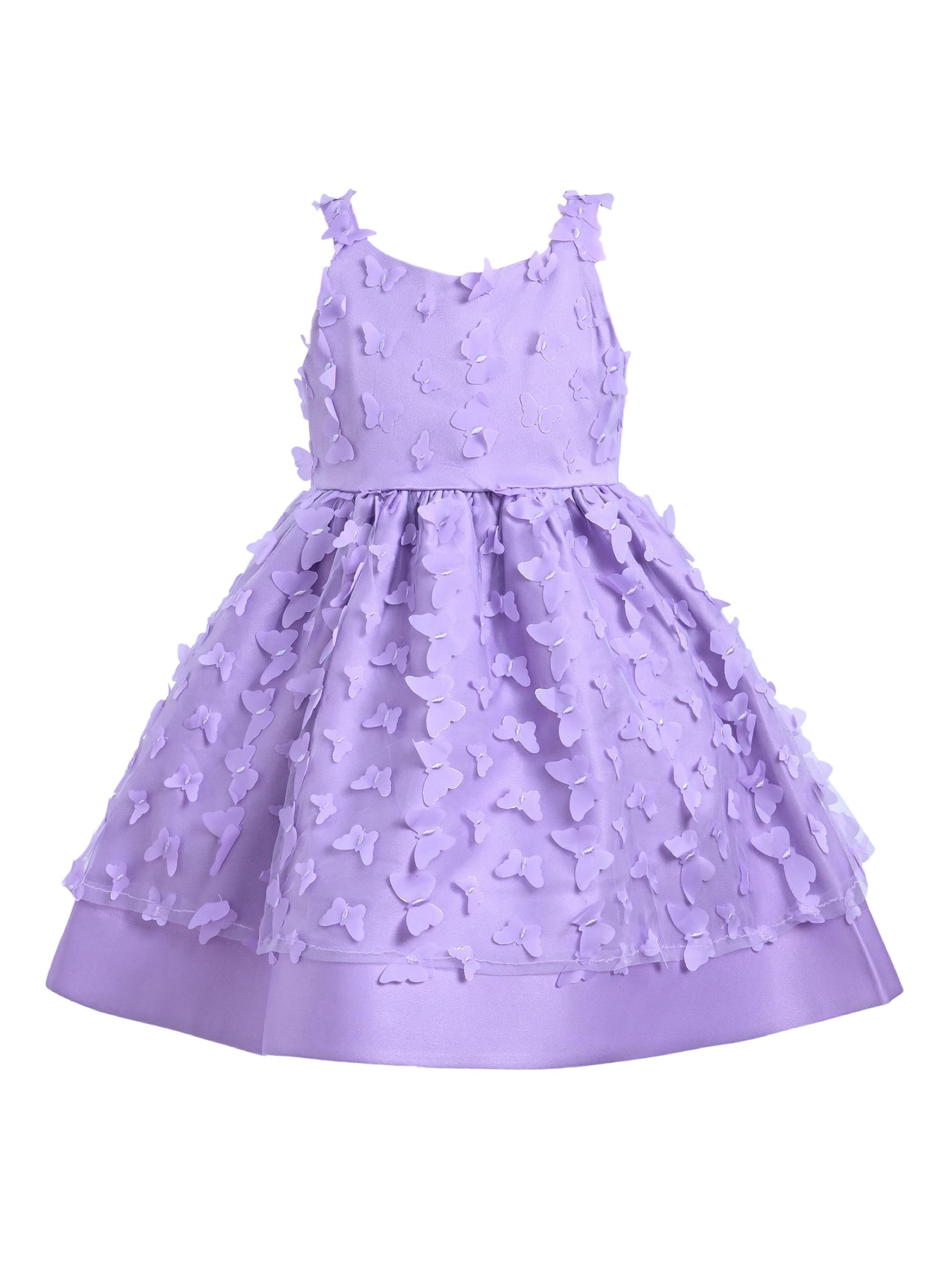 Tulleen Little Girl's & Girl's Mariposa Dress - Lavender