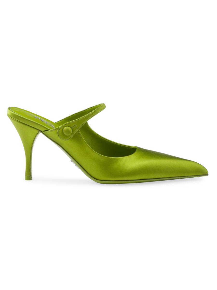 PRADA＊Satin high-heeled mules サテンミュール ＊送料込 Prada Satin High Heeled Mules | Saks Fifth Avenue