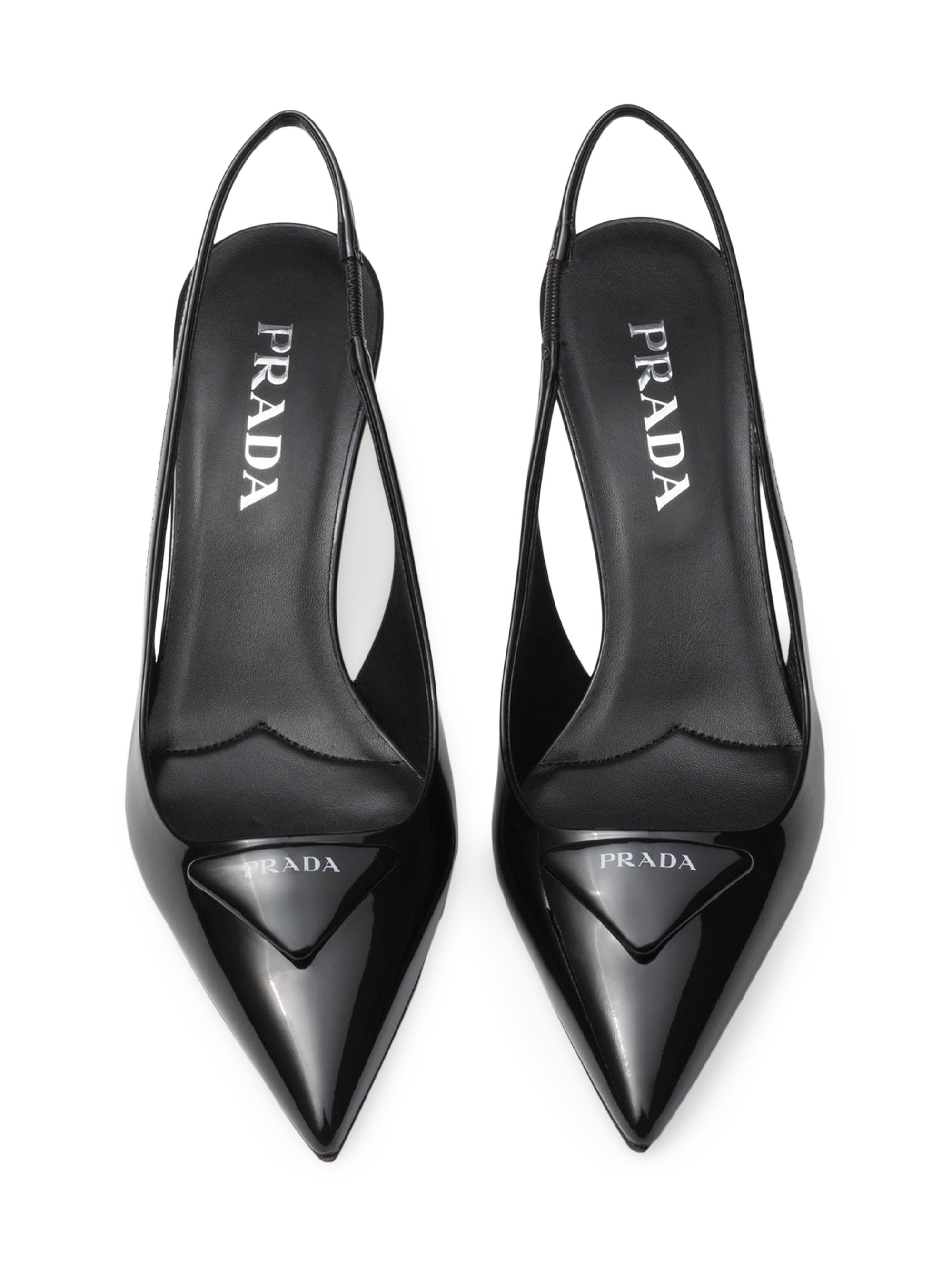 Prada Patent Leather 55MM Slingback Pumps | Saks Fifth Avenue