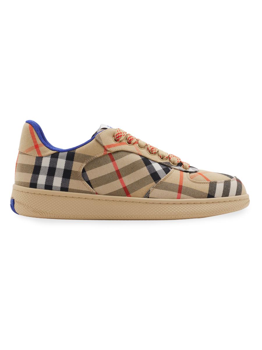 Burberry Check Terrace Cotton-Blend Sneakers | Saks Fifth Avenue