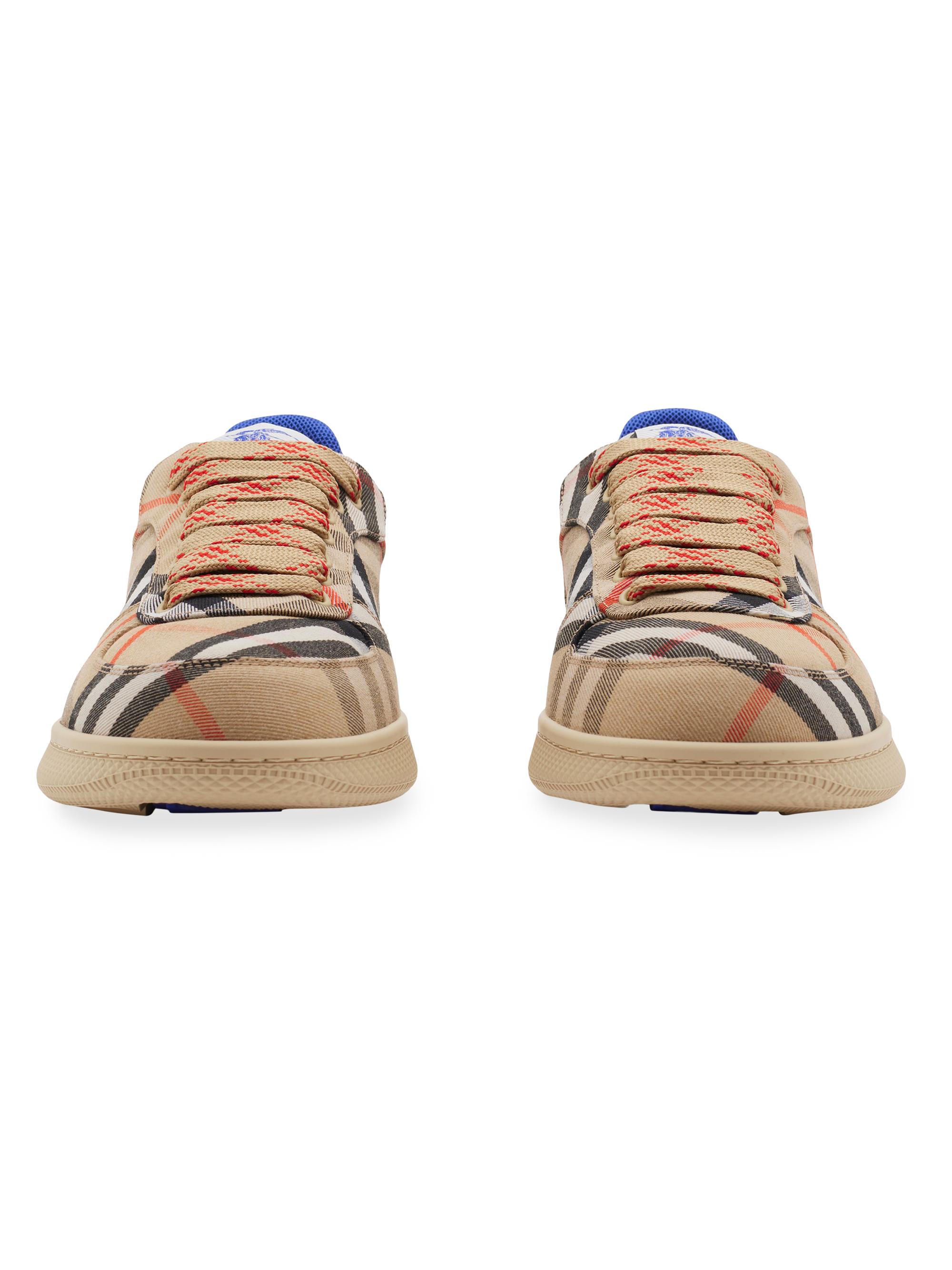 Burberry Check Terrace Cotton-Blend Sneakers | Saks Fifth Avenue