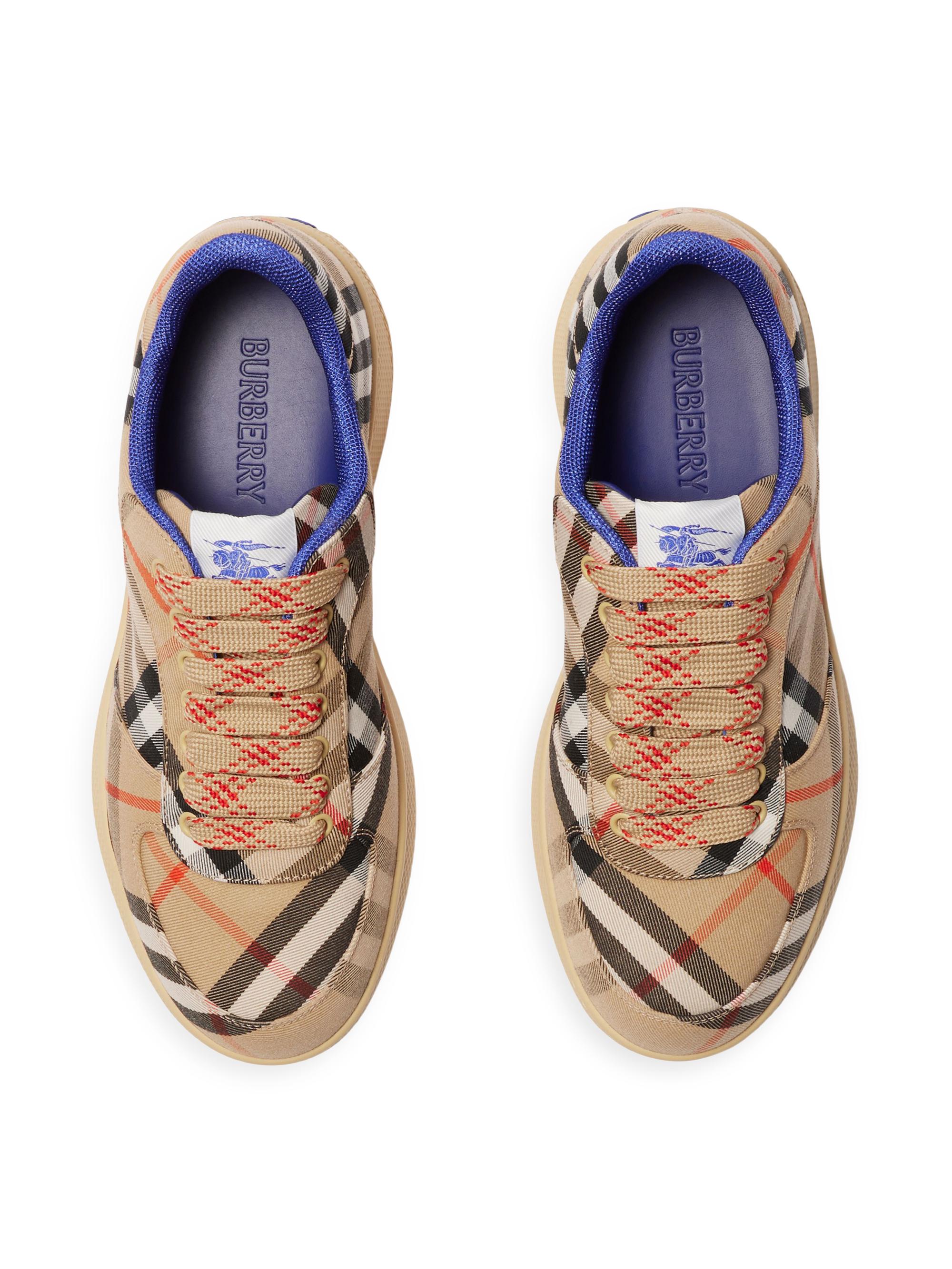 Burberry Check Terrace Cotton-Blend Sneakers | Saks Fifth Avenue