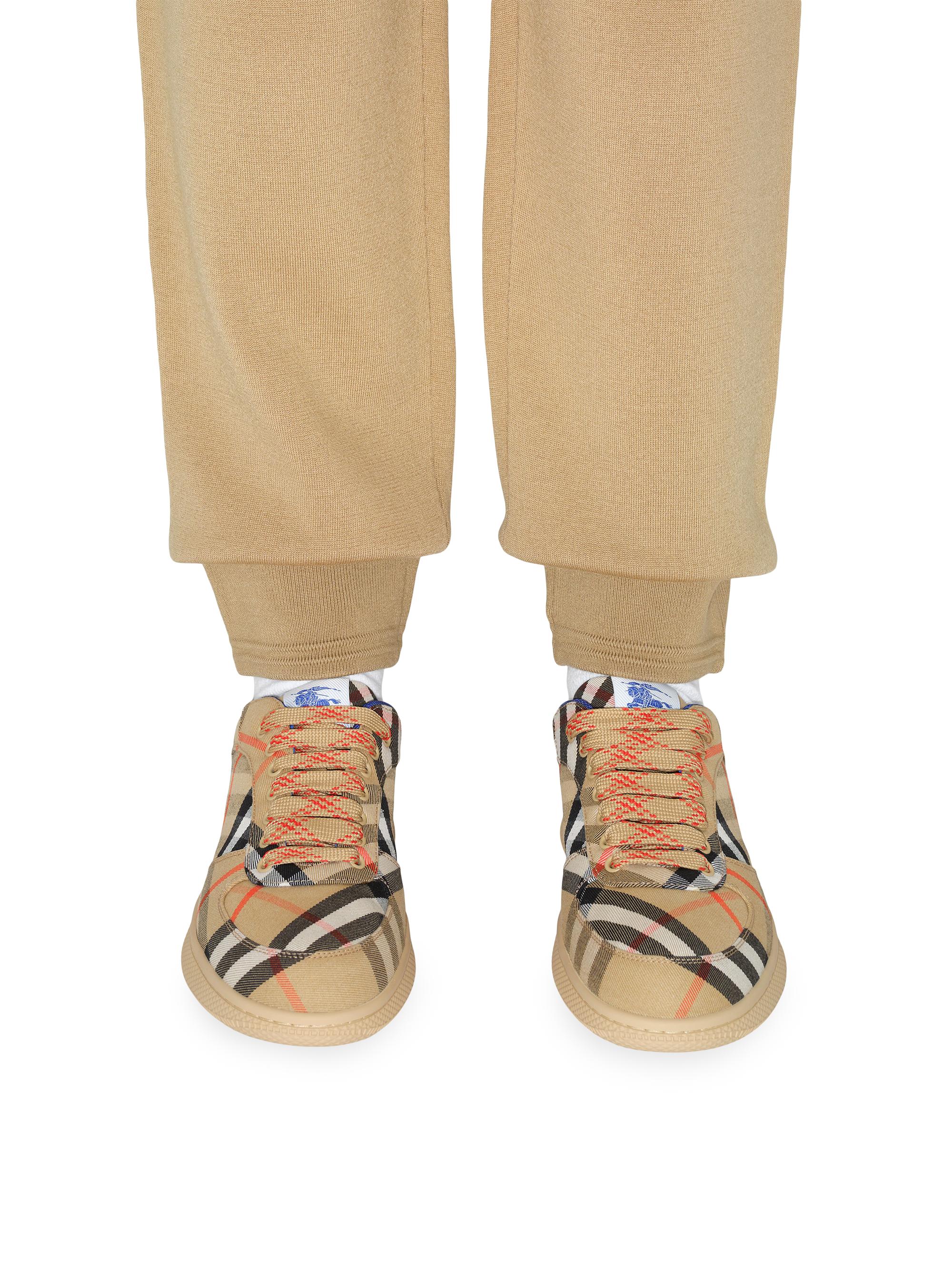 Burberry Check Terrace Cotton-Blend Sneakers | Saks Fifth Avenue