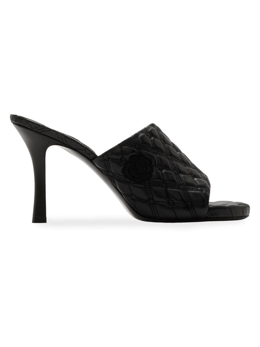 Burberry Quilted Leather Mules | Saks Fifth Avenue