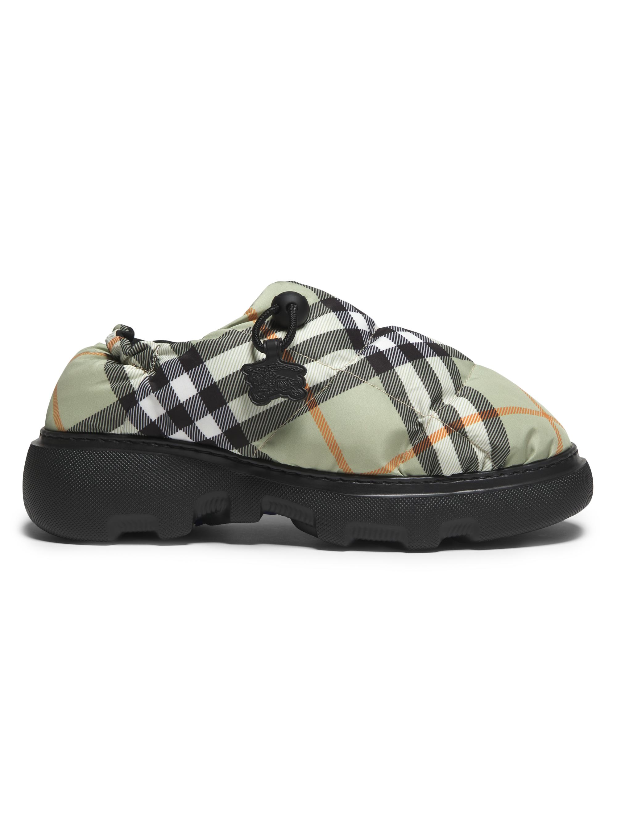 Burberry Women's Pillow Check Mules - Light Sage Check