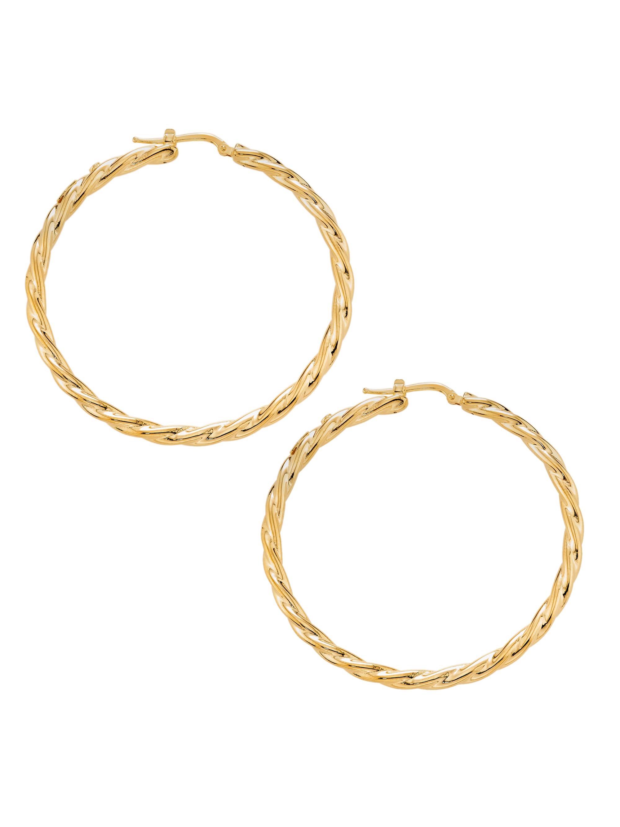 Roberto Coin Women's 18K Yellow Gold Twisted Hoop Earrings/55MM - Yellow Gold