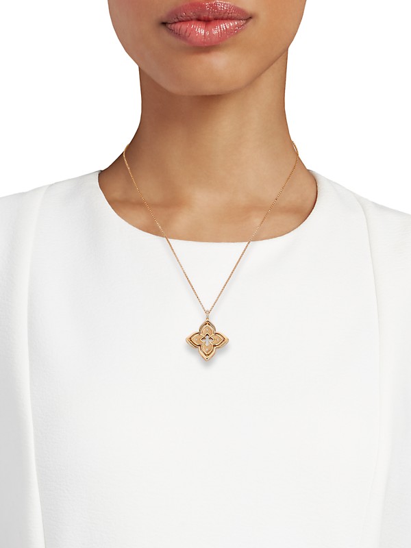Shop Roberto Coin Venetian Princess Pirouette 18K Rose Gold Shop Roberto Coin Venetian Princess Pirouette 18K Rose Gold