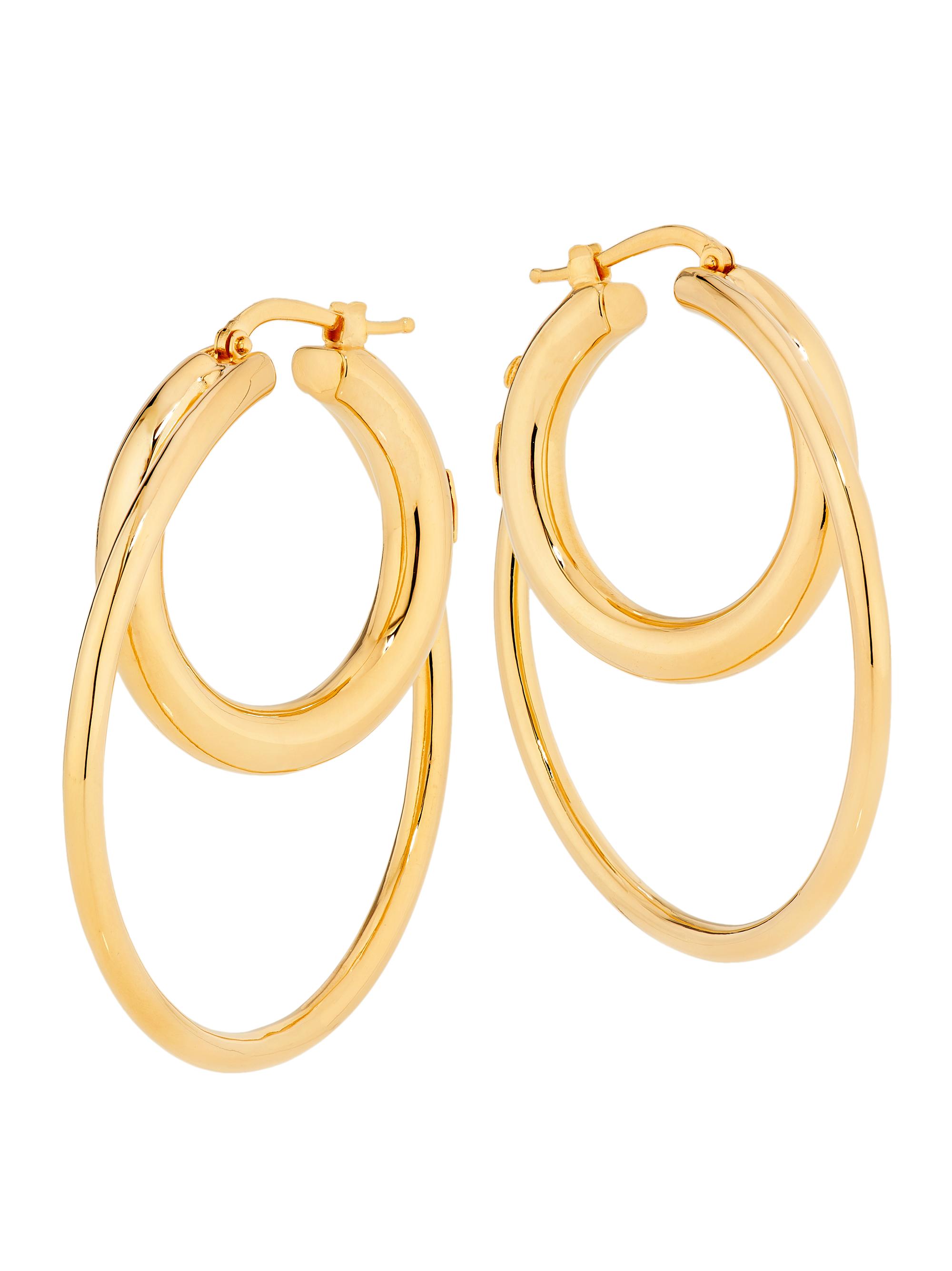 Roberto Coin Women's 18K Yellow Gold  Double-Hoop Earrings - Yellow Gold