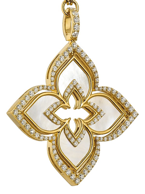 Shop Roberto Coin Venetian Princess 18K Yellow Gold, Mother Shop Roberto Coin Venetian Princess 18K Yellow Gold, Mother