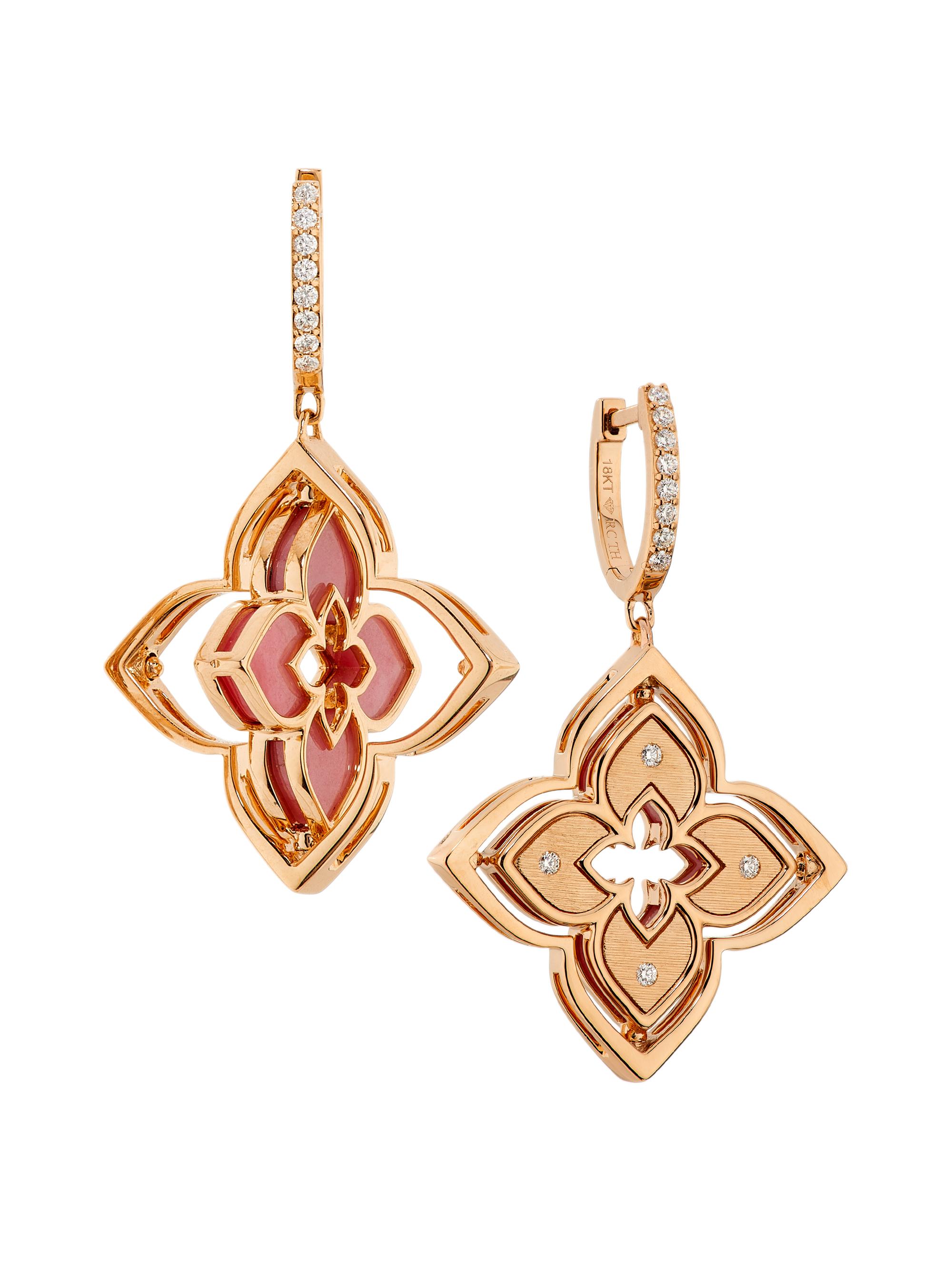 Roberto Coin Venetian Princess 18K Rose Gold, Rhodonite & 0.19 TCW