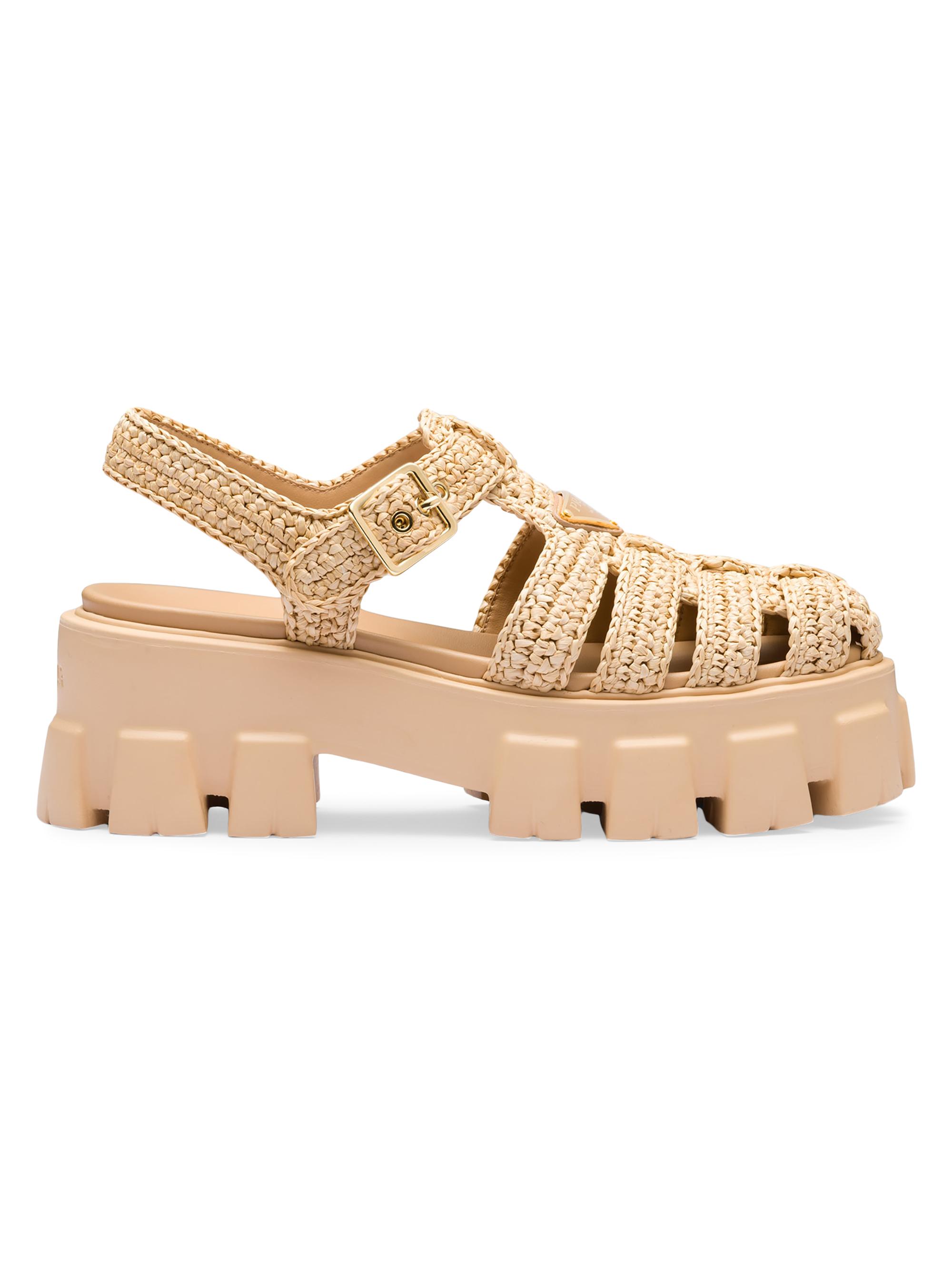Prada Woven Fabric Sandals | Saks Fifth Avenue