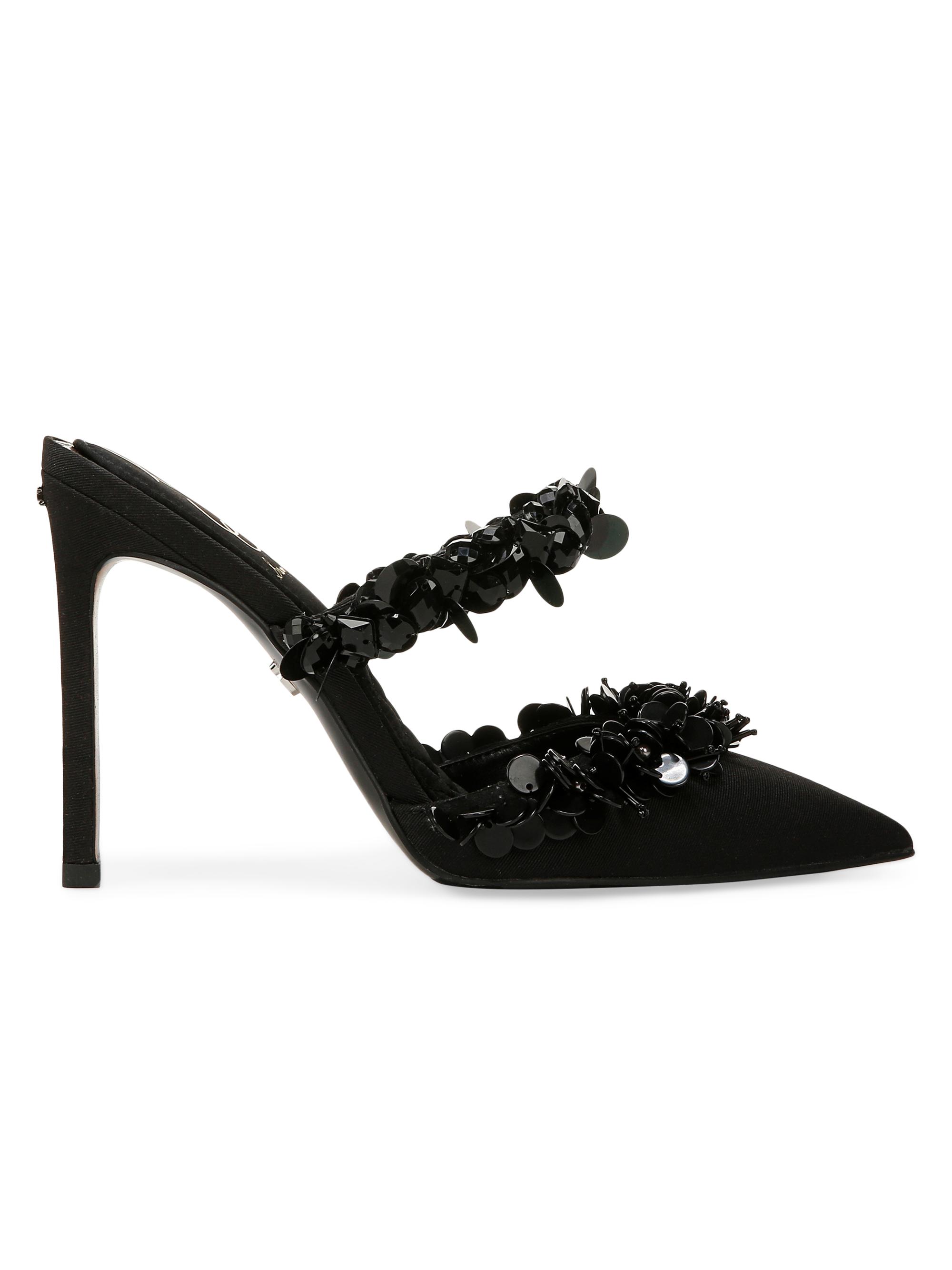 Sam Edelman Women's Athena 105MM Beaded Mules - Black