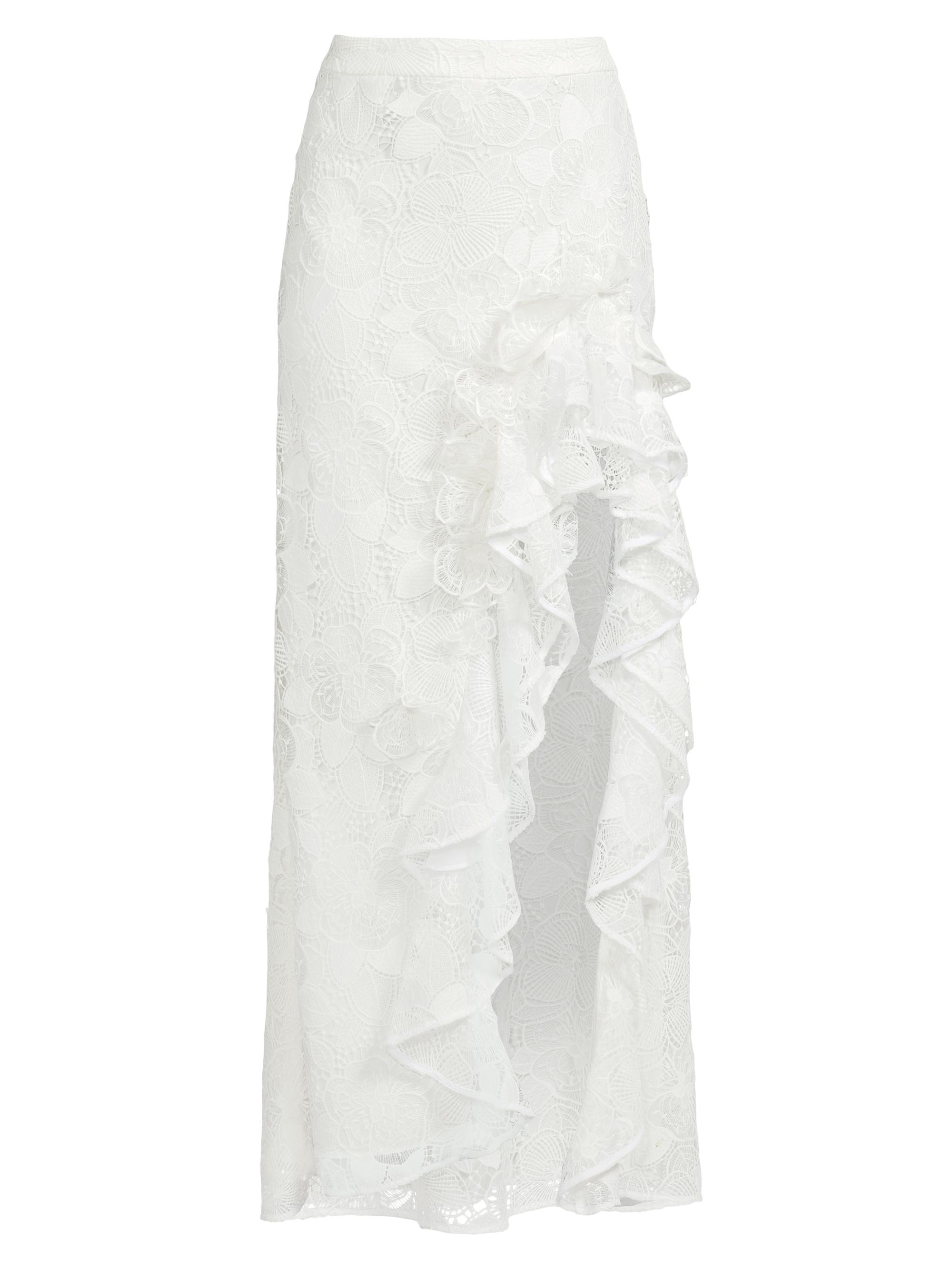 Ungaro Women's Bari Floral Lace Maxi Skirt - White