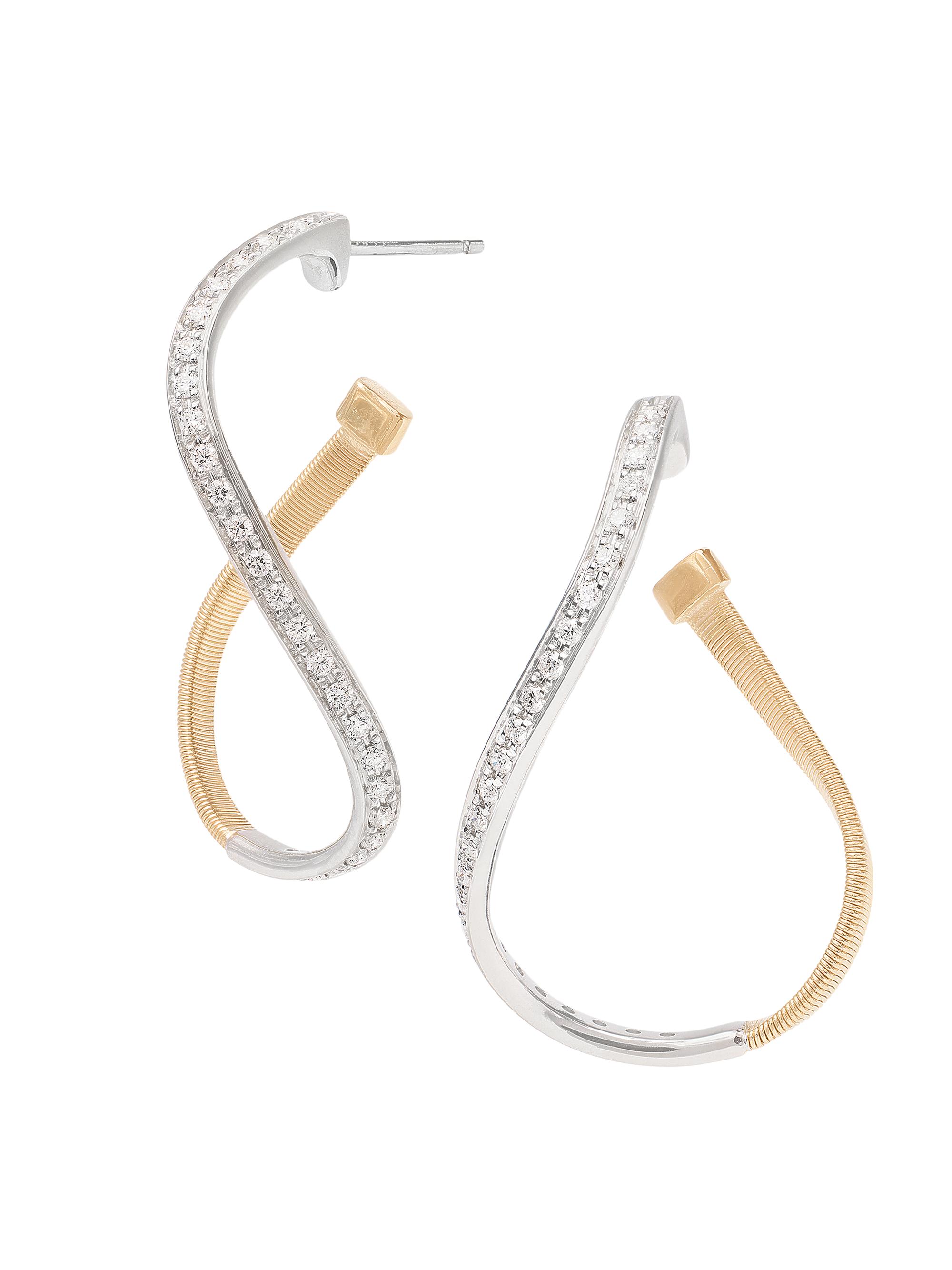 Marco Bicego Women's Marrakech Two-Tone 18K Gold & 0.38 TCW Diamond Twist Drop Earrings - Yellow Gold