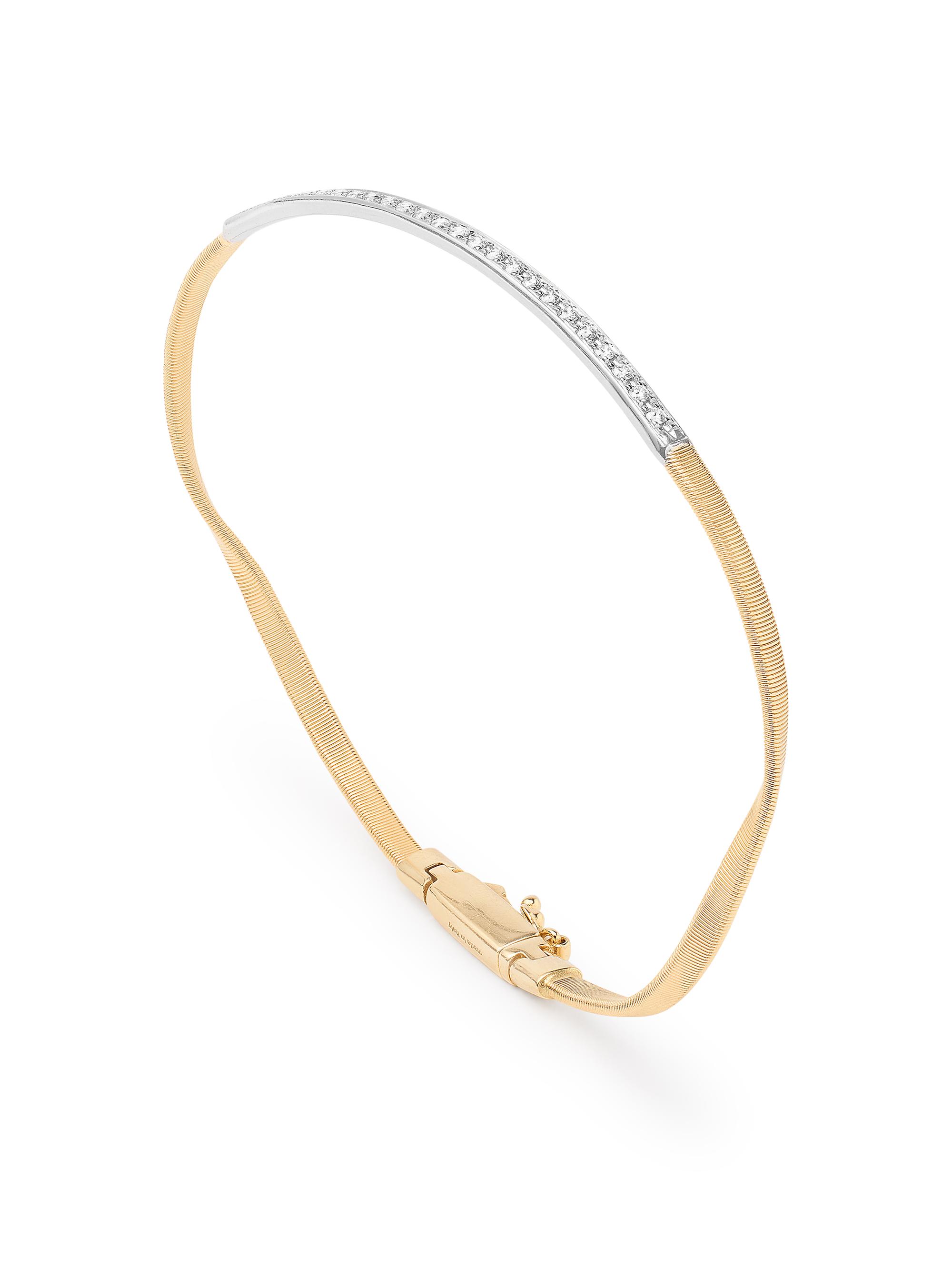 Marco Bicego Women's Marrakech Two-Tone 18K Gold & 0.19 TCW Diamond Bangle - Yellow Gold